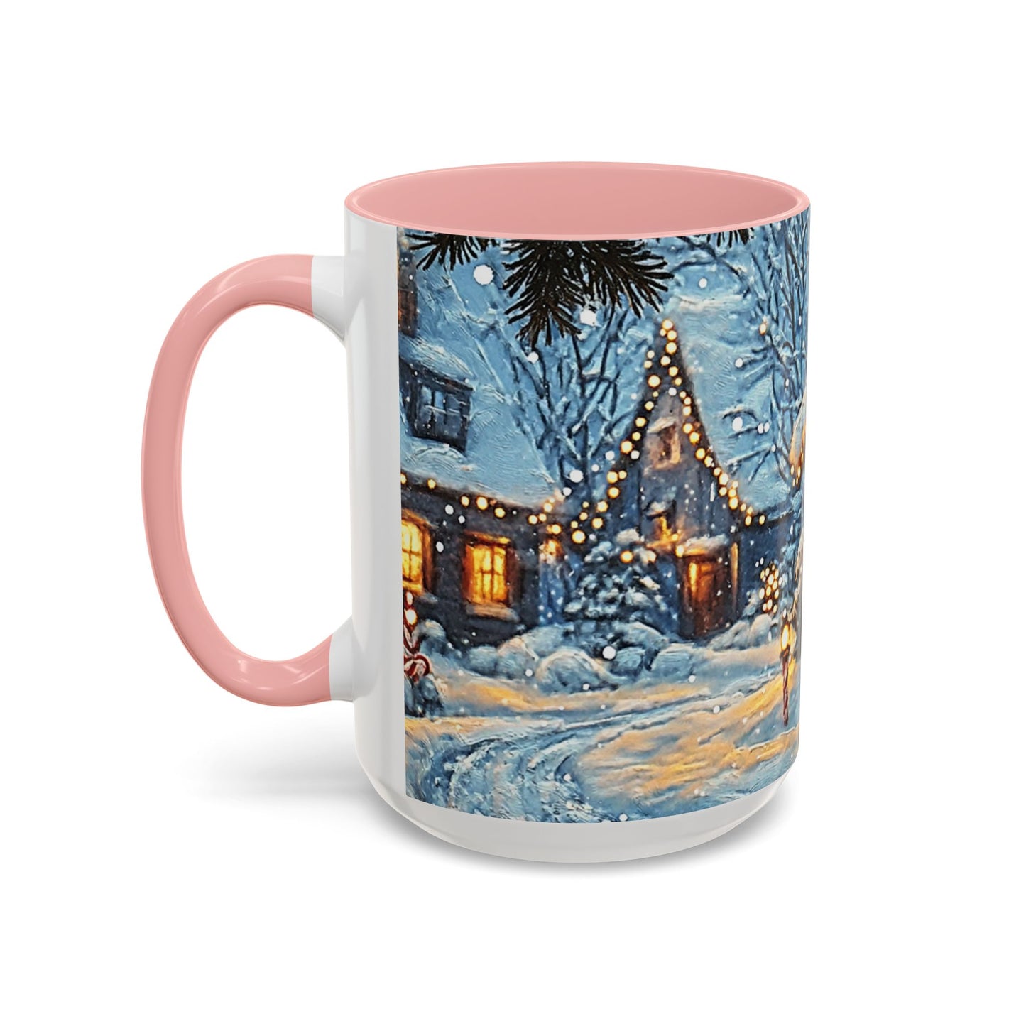 Festive Reflection of Christmas Trees - Ceramic Mug