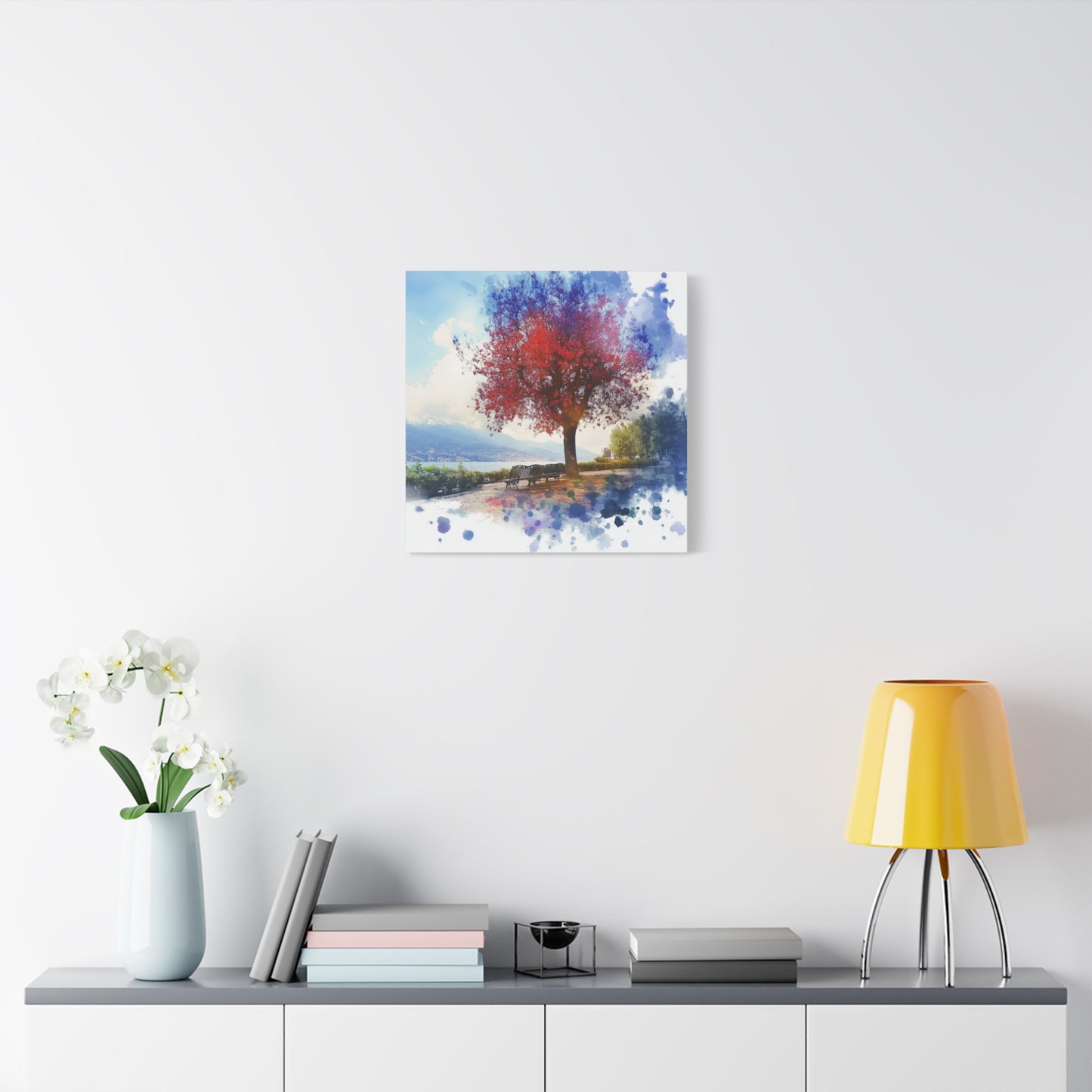 Autumn Serenity Lakeside Canvas