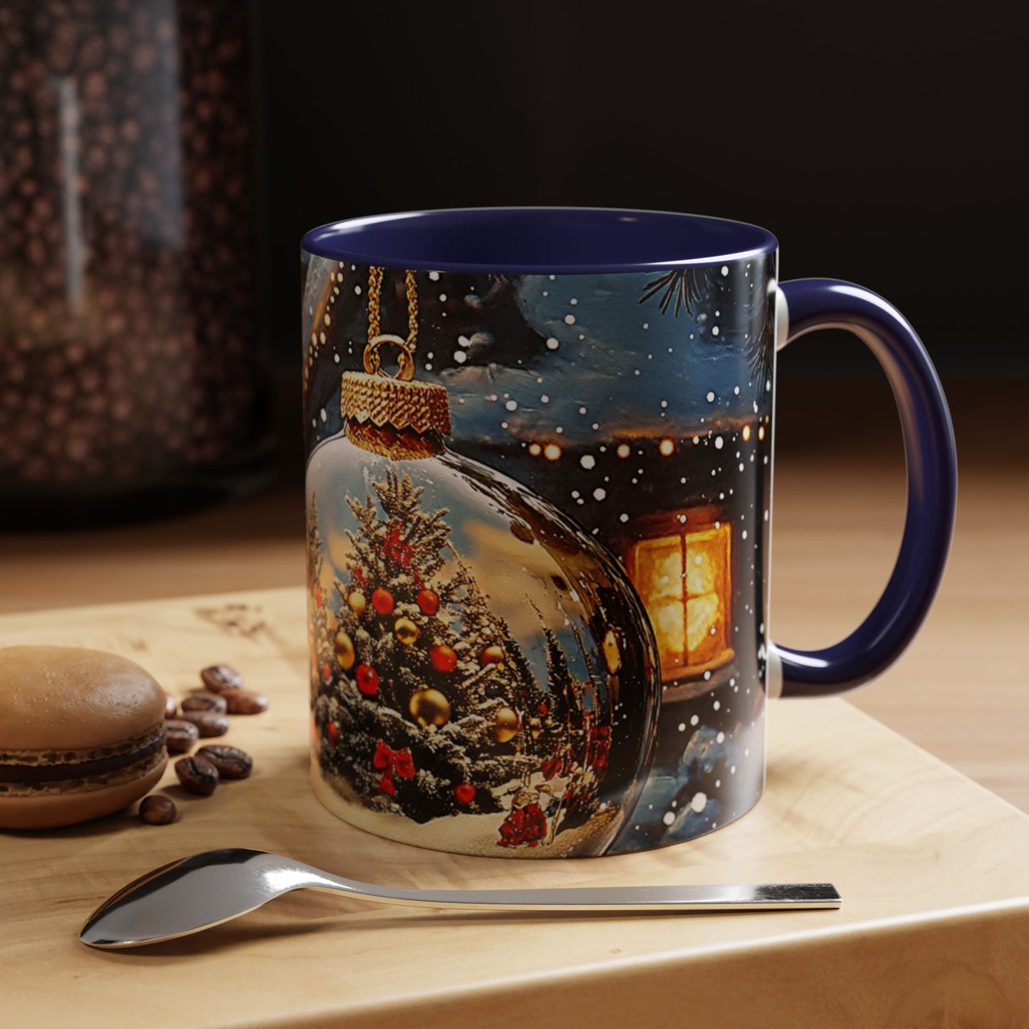 Festive Reflection of Christmas Trees - Ceramic Mug