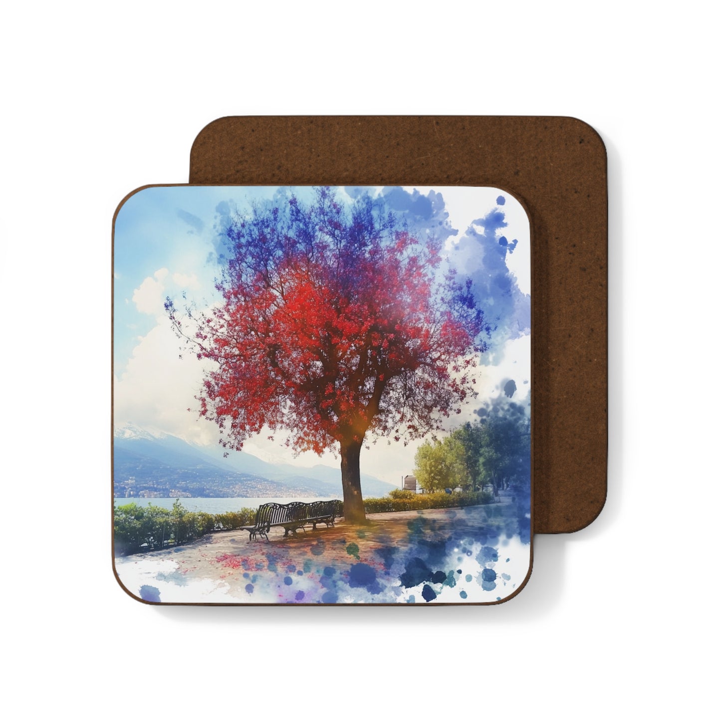 Autumn Serenity Coaster – A Watercolor Escape