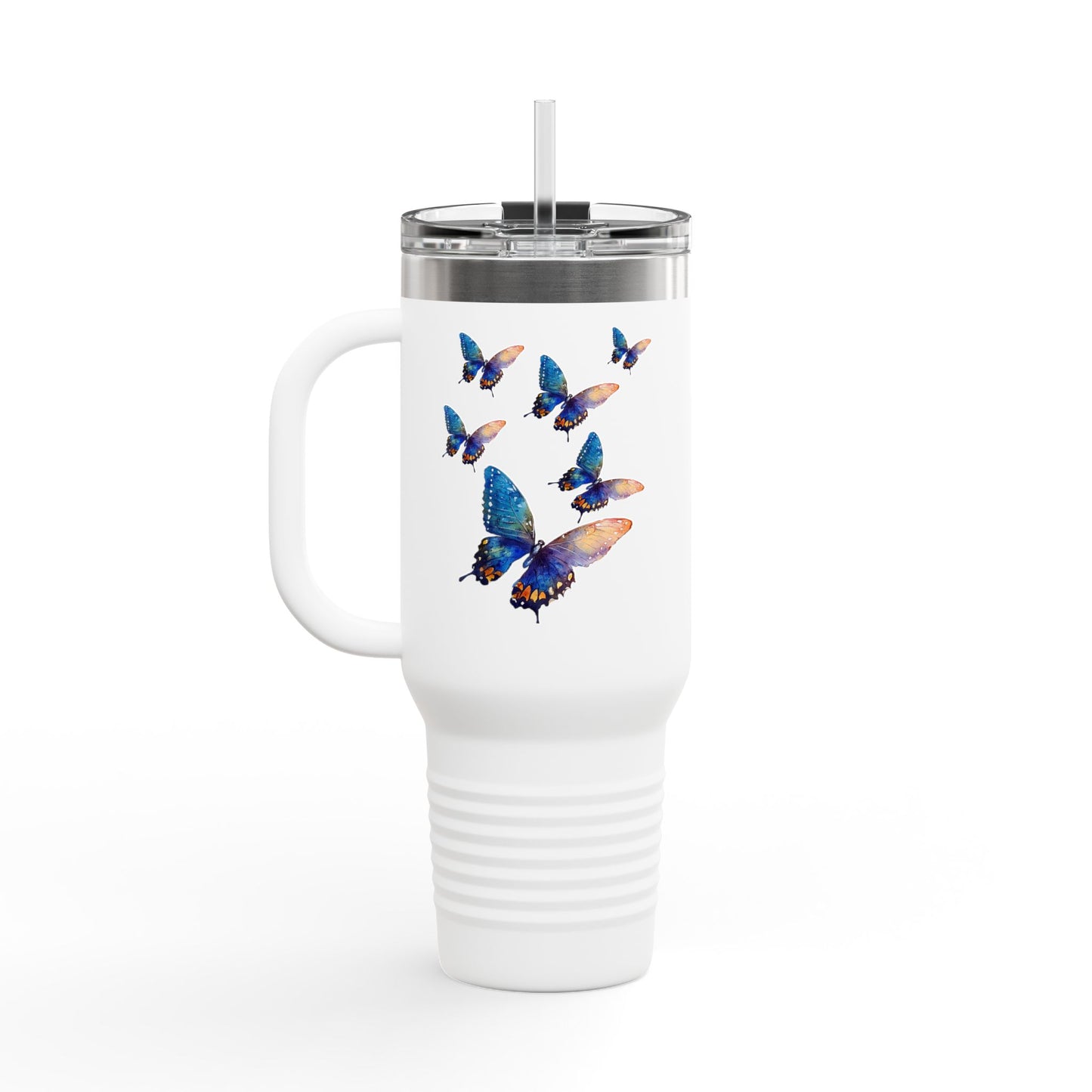 40oz Butterfly Insulated Travel Mug