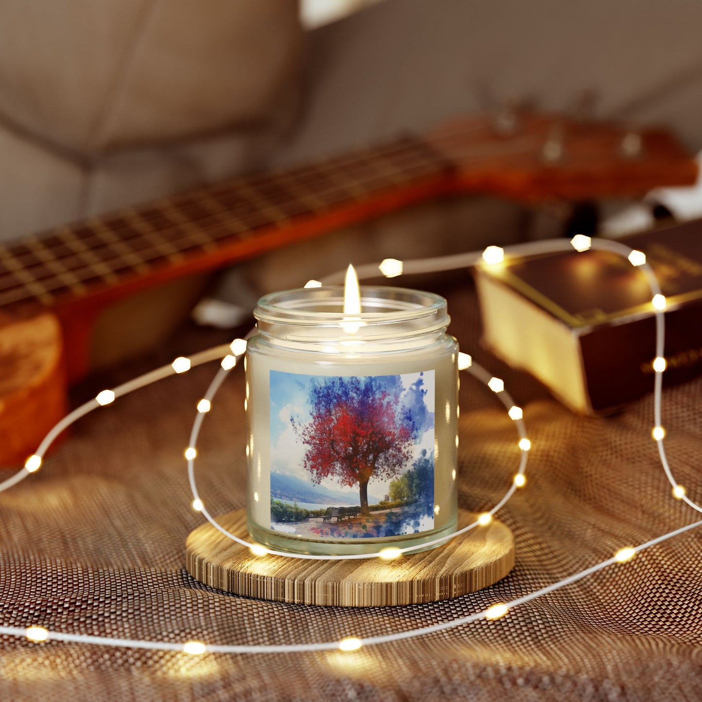 Hand-Poured Scented Candle: Tranquil Autumn Lakeside