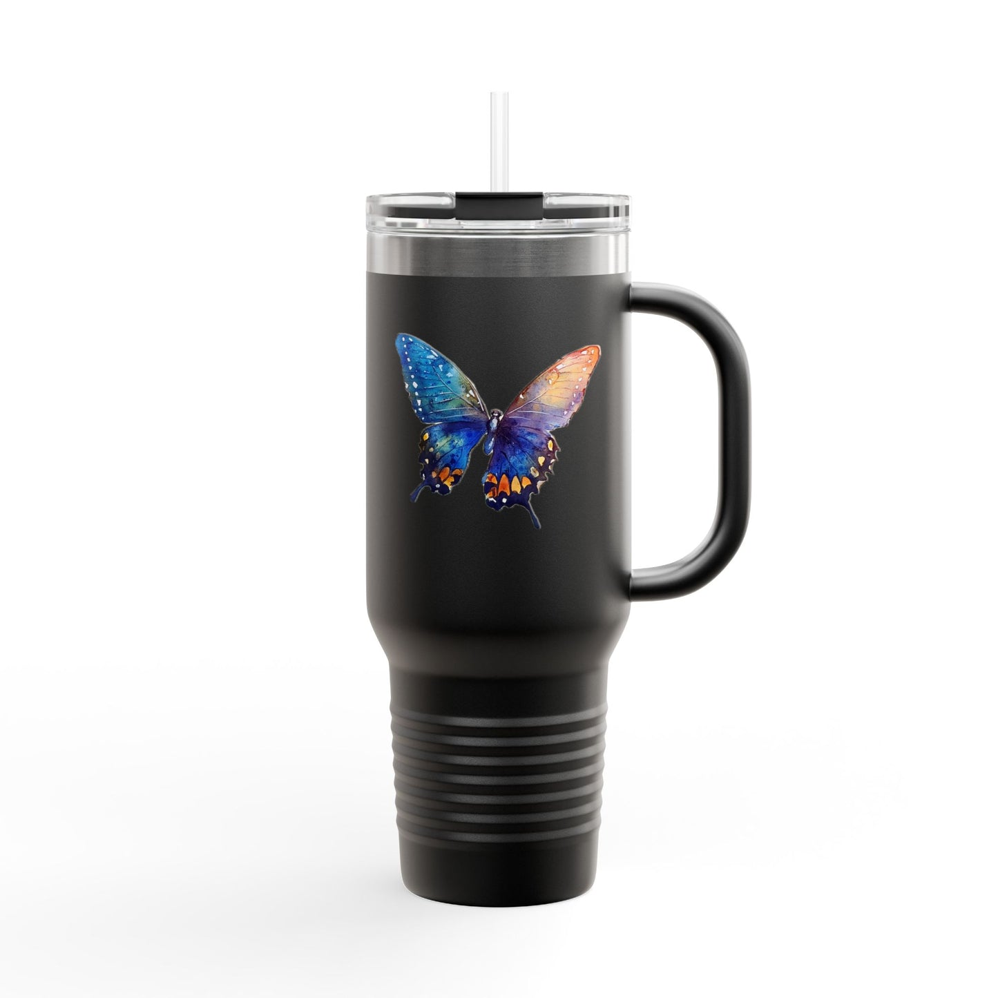 40oz Travel Mug - Watercolor Butterflies