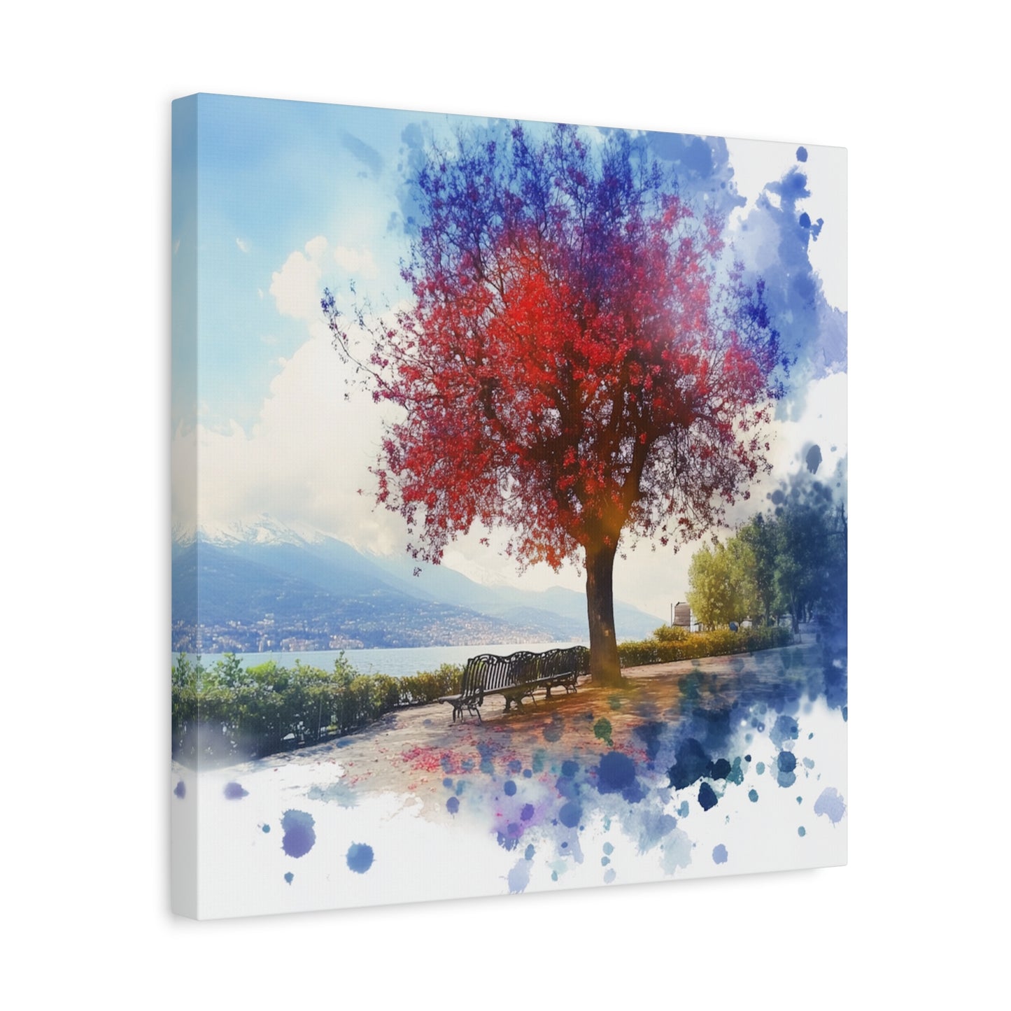 Autumn Serenity Lakeside Canvas