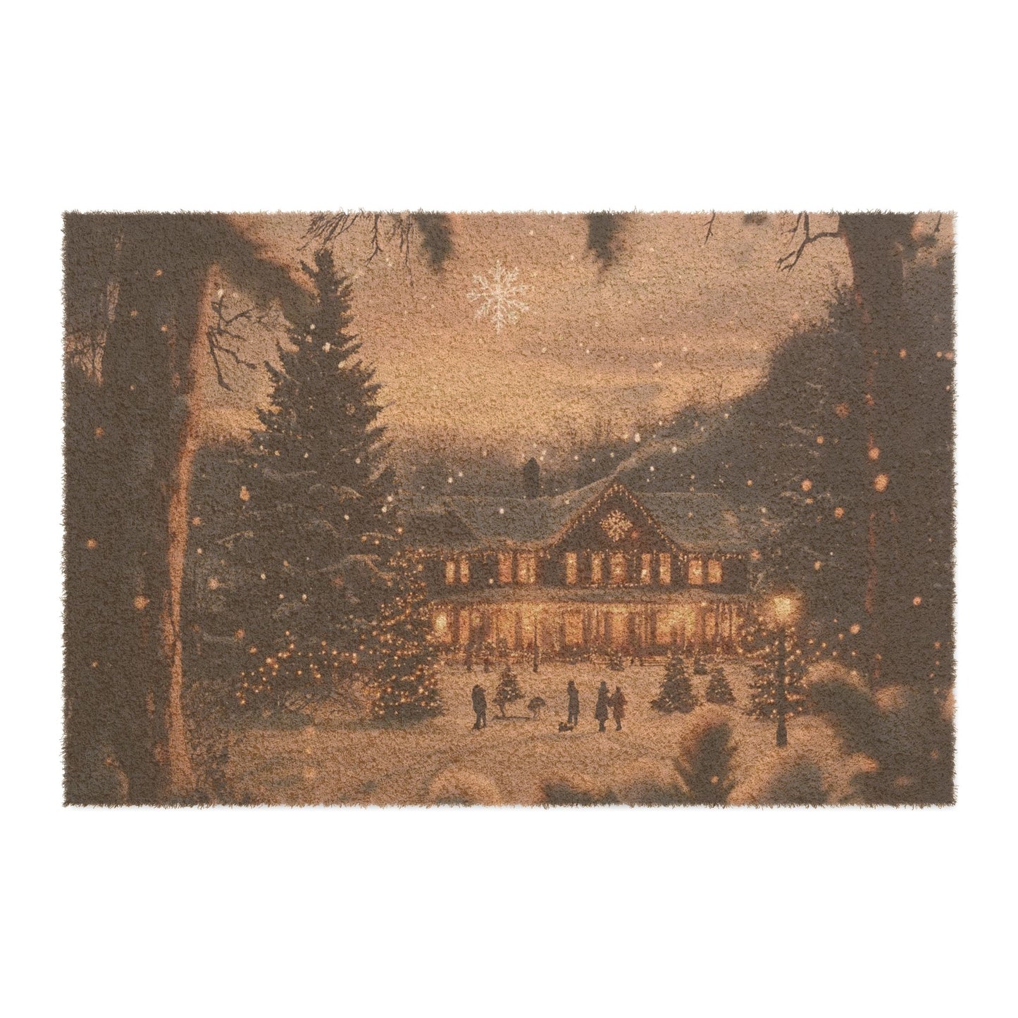 Festive Christmas Scene Doormat