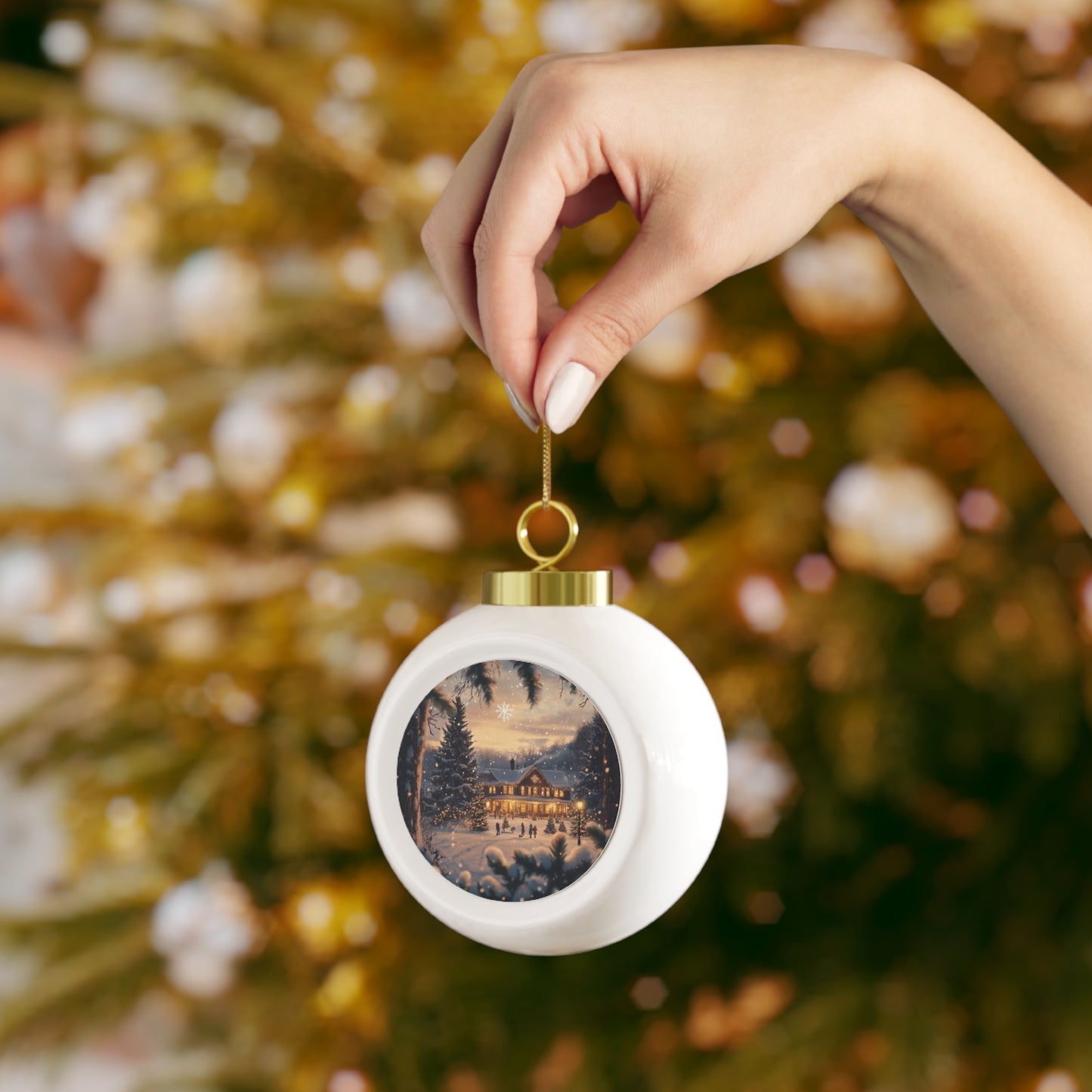 Festive Christmas Scene - Ornament