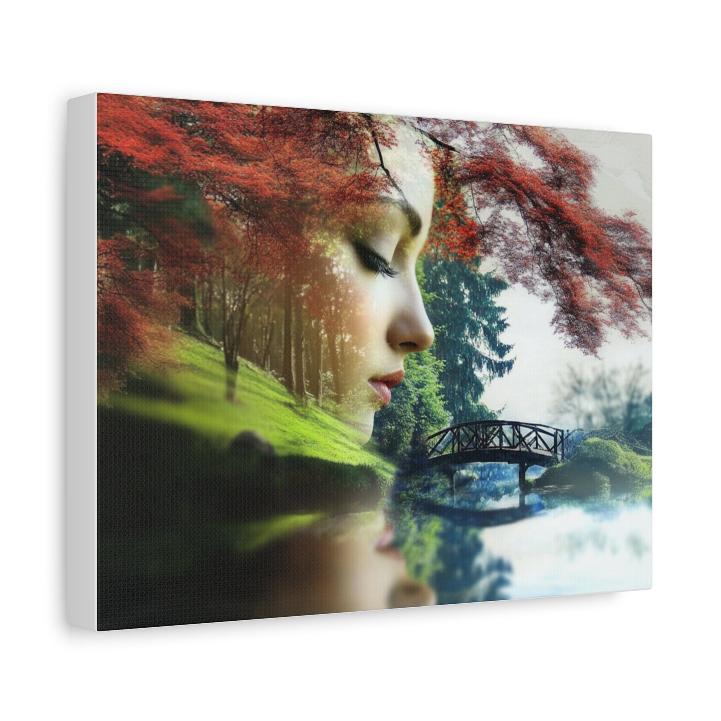 Dreamscape Serenity: Double-Exposure Canvas