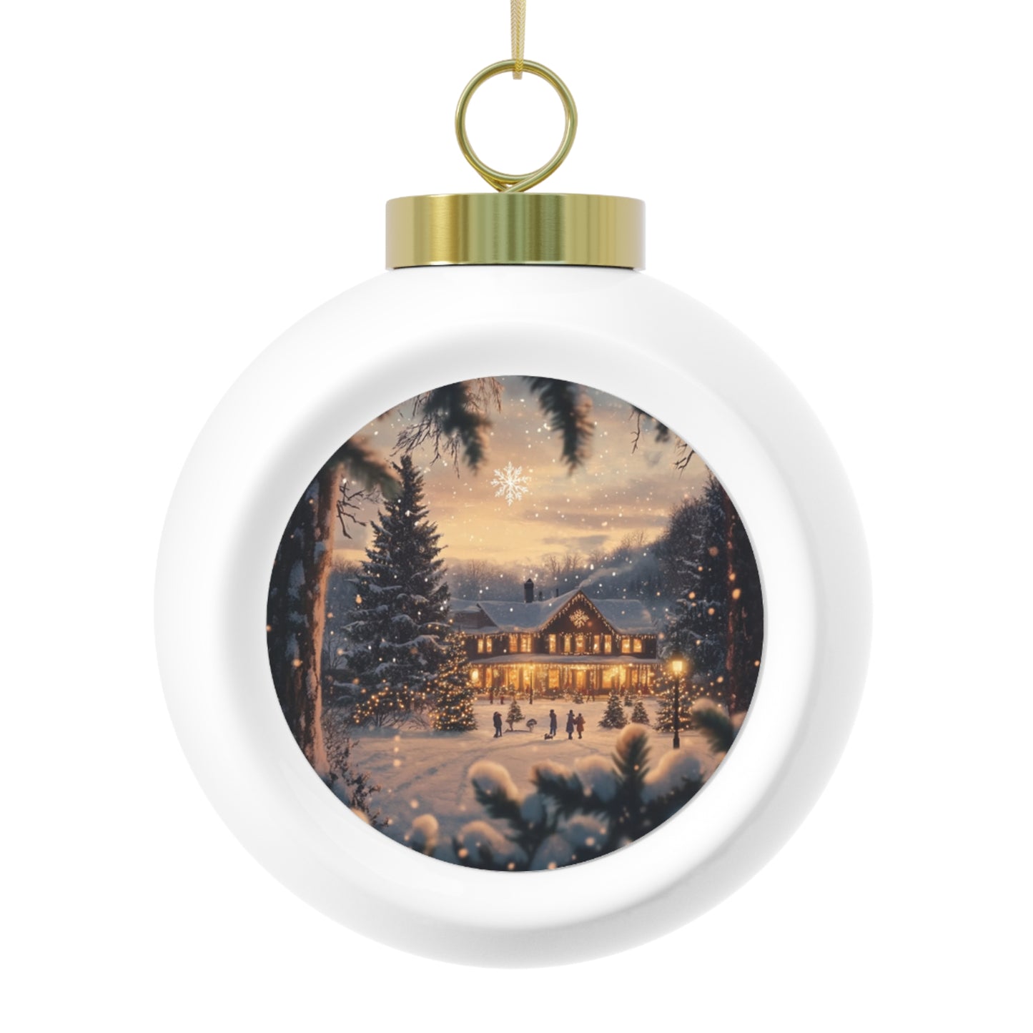 Festive Christmas Scene - Ornament