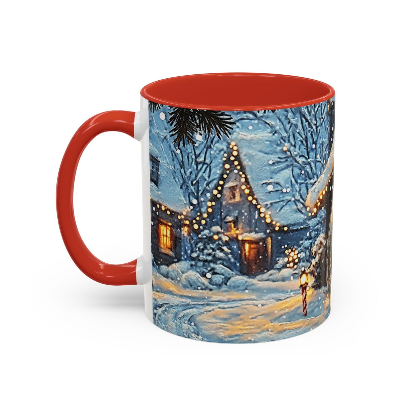 Festive Reflection of Christmas Trees - Ceramic Mug