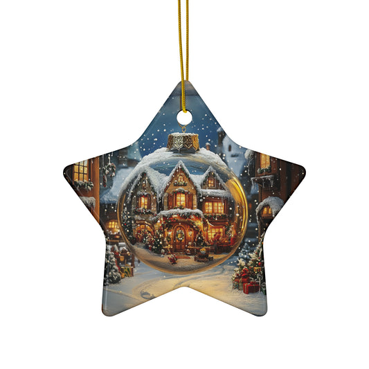 Timeless Christmas Ornament, 4 Shapes