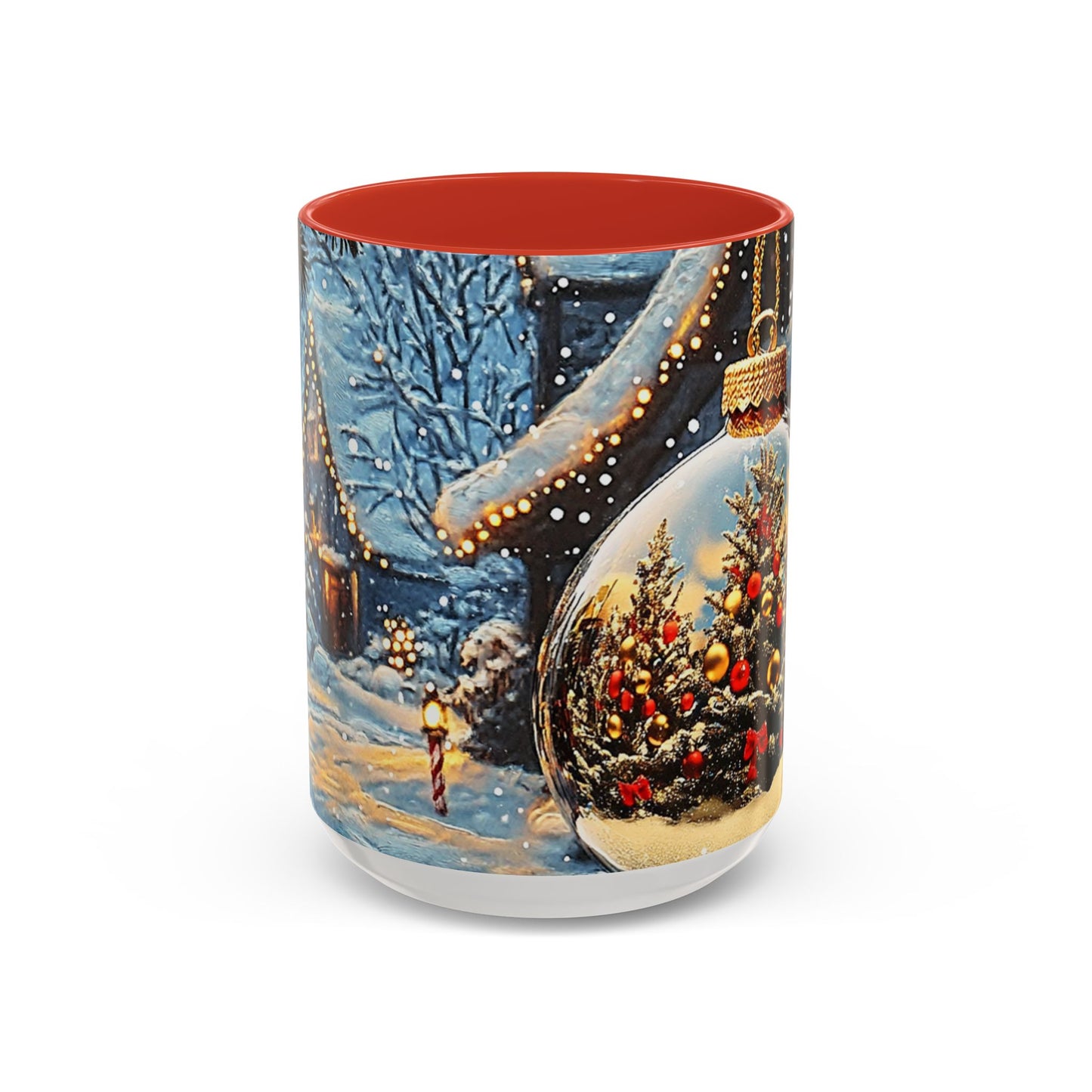 Festive Reflection of Christmas Trees - Ceramic Mug