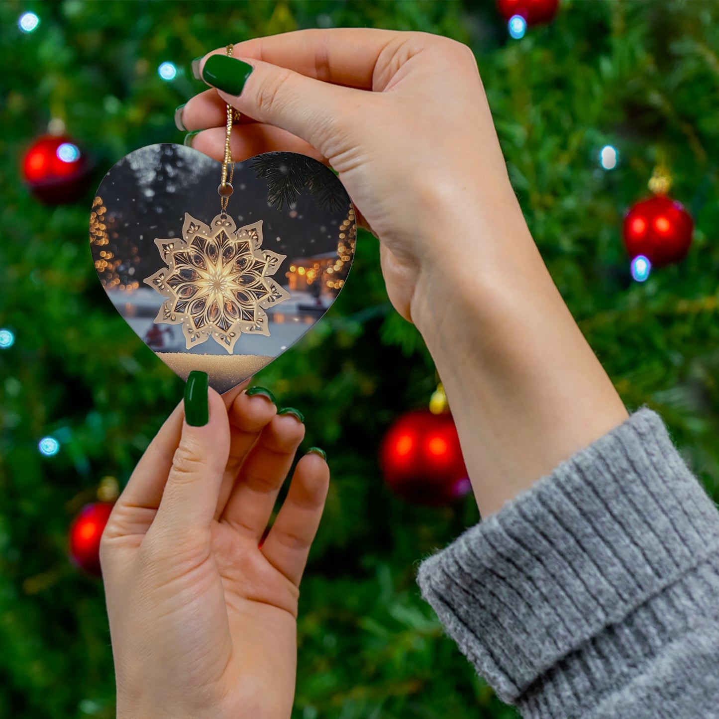 Snowflake Glow Ornament - Available in 4 Shapes!