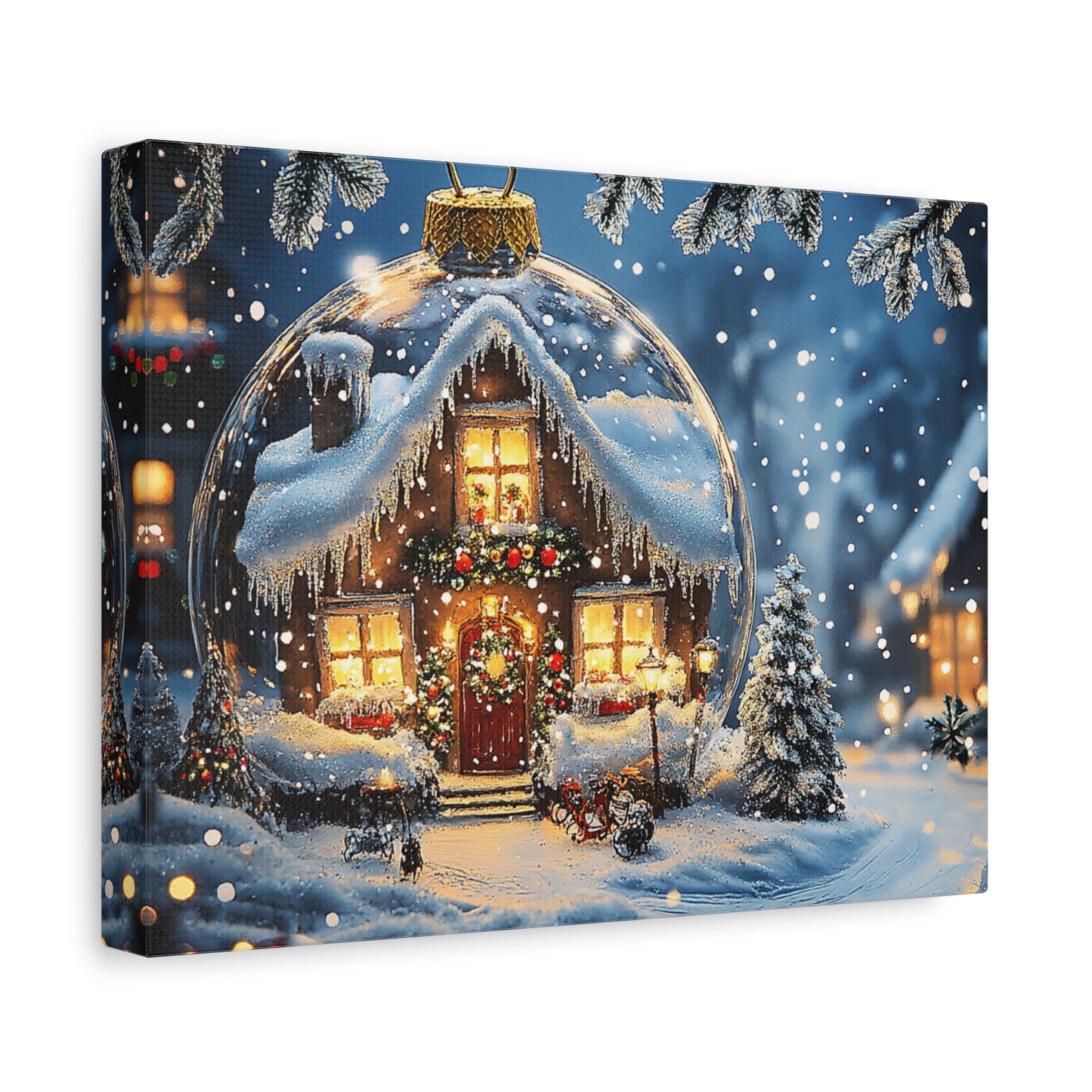 Snow Globe Winter Wonderland Canva: Capture the Magic of Christmas!