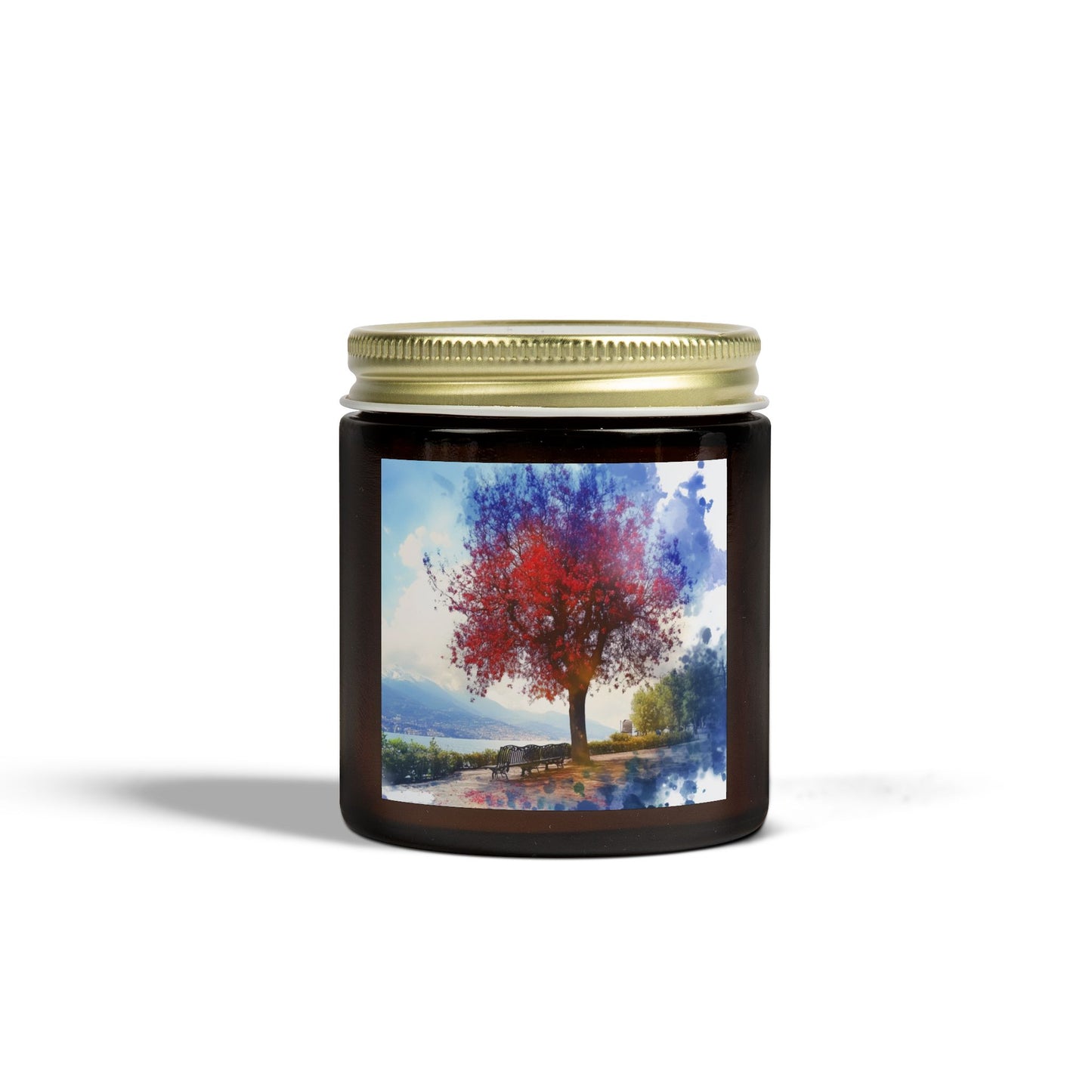 Hand-Poured Scented Candle: Tranquil Autumn Lakeside