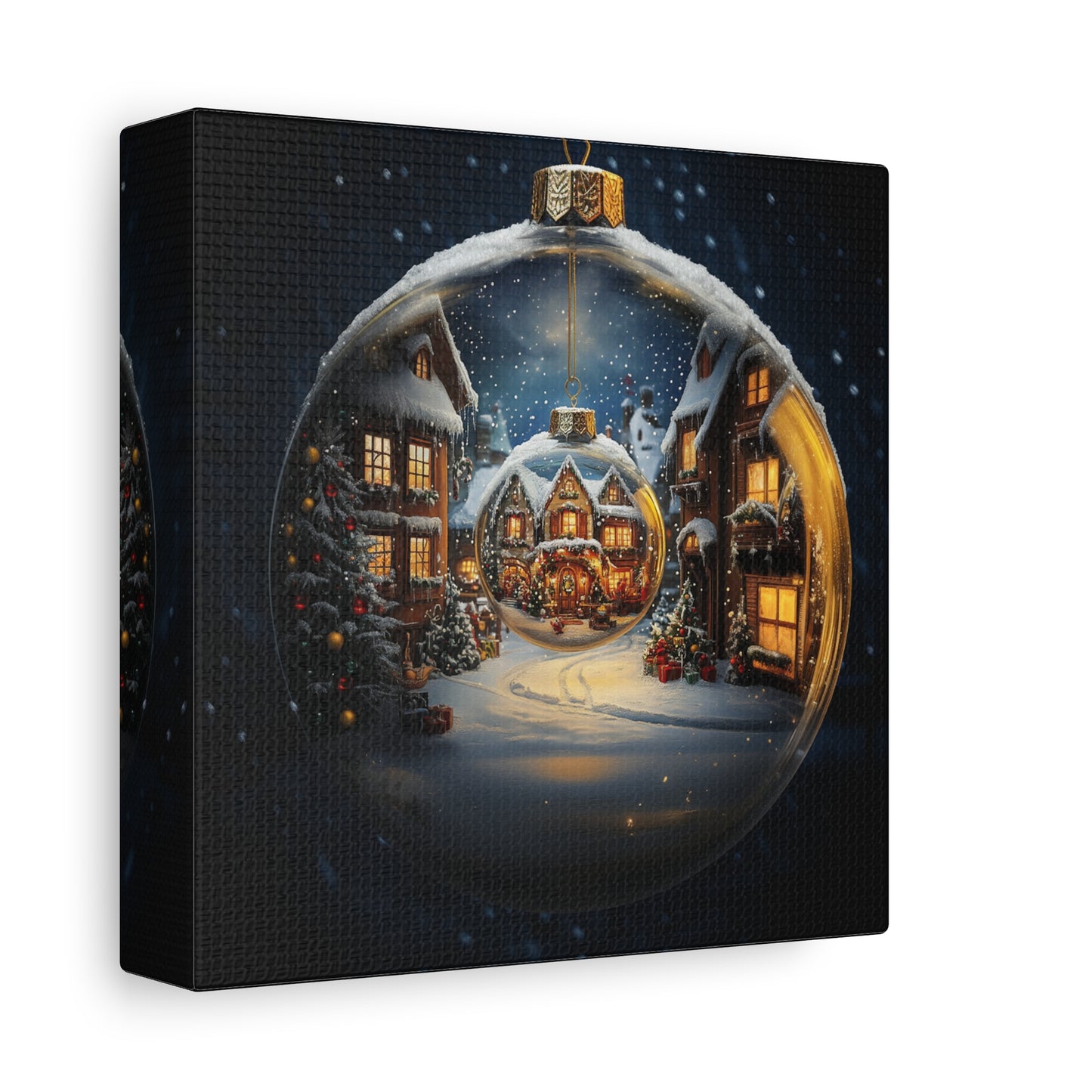 A World Within: Double-Ornament Christmas Canvas