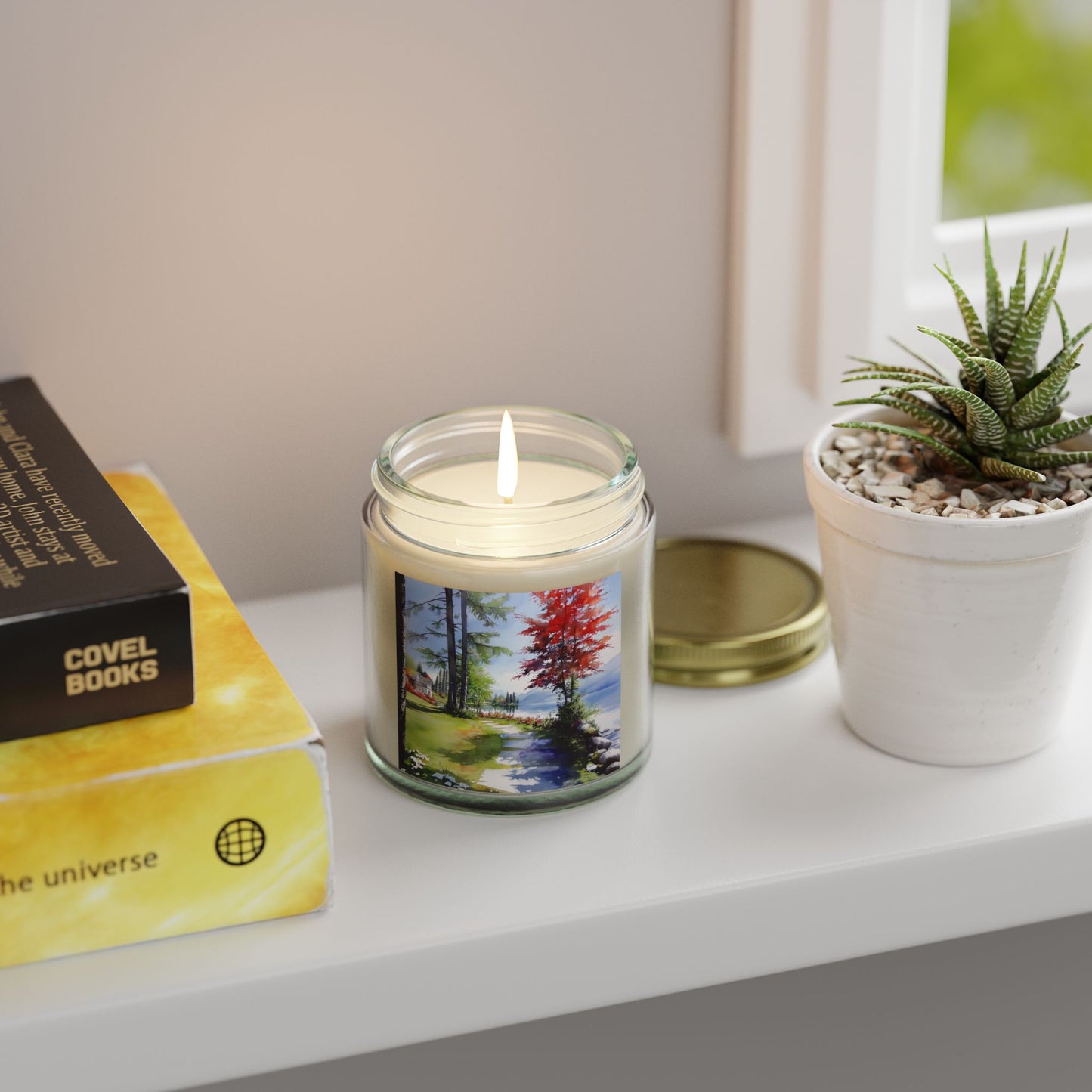 Hand-Poured Scented Candle: Serene Lakeside Escape