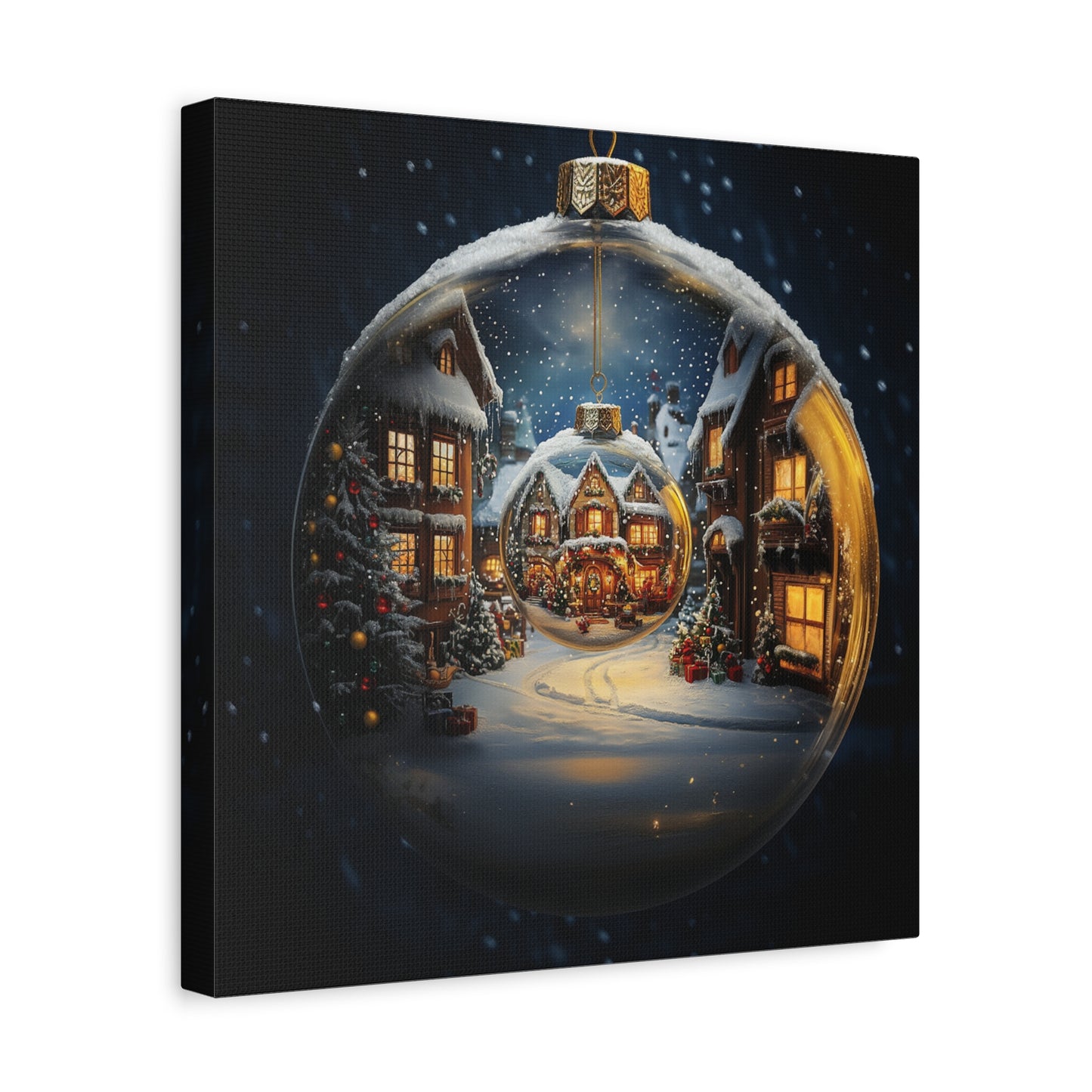 A World Within: Double-Ornament Christmas Canvas