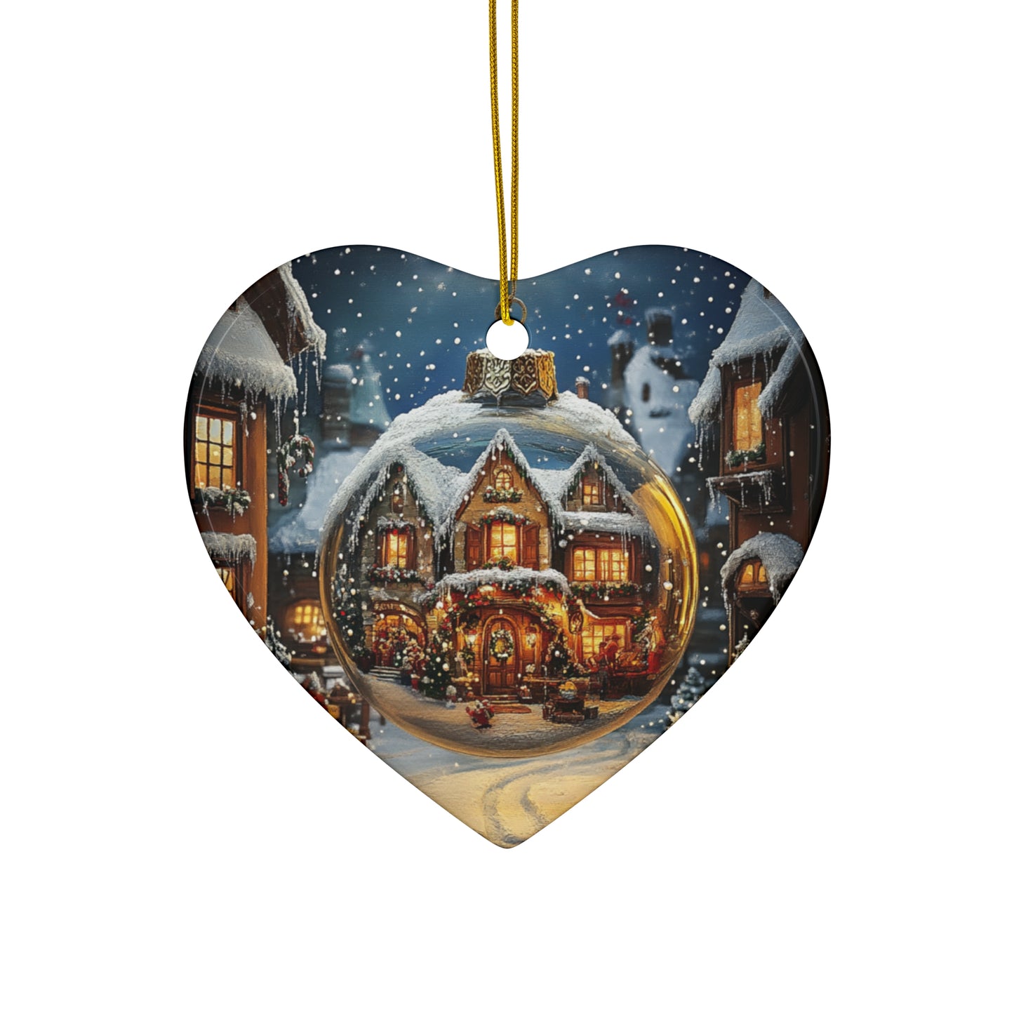 Timeless Christmas Ornament, 4 Shapes