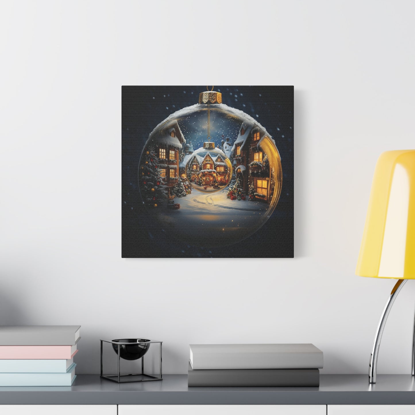 A World Within: Double-Ornament Christmas Canvas