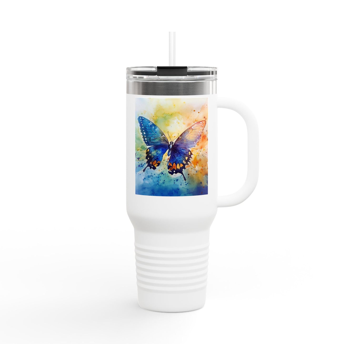 40oz Butterfly Insulated Travel Mug