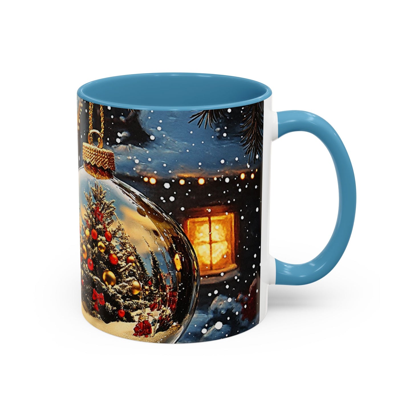 Festive Reflection of Christmas Trees - Ceramic Mug