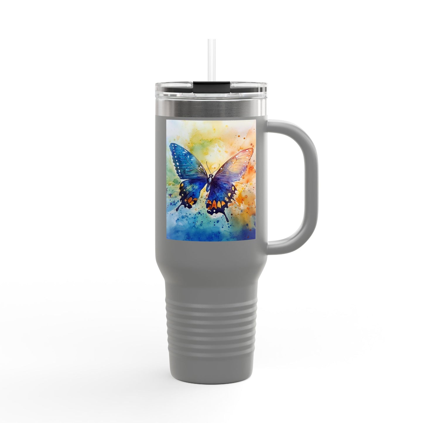 40oz Butterfly Insulated Travel Mug