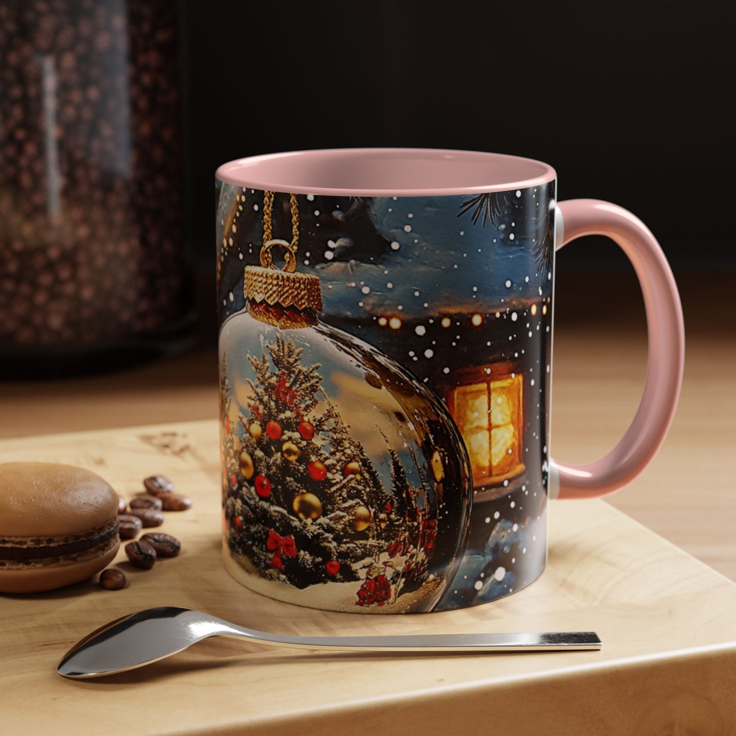 Festive Reflection of Christmas Trees - Ceramic Mug