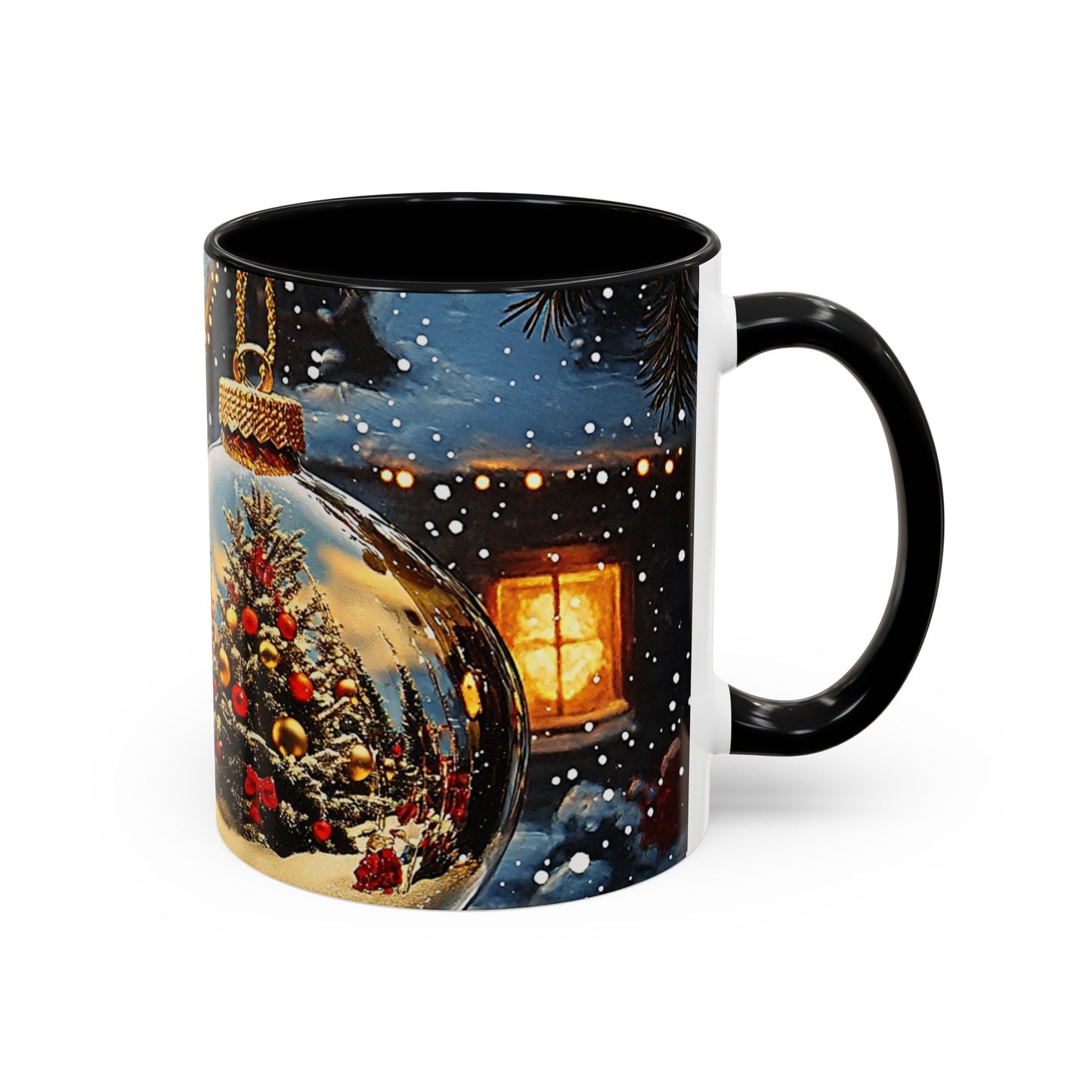 Festive Reflection of Christmas Trees - Ceramic Mug