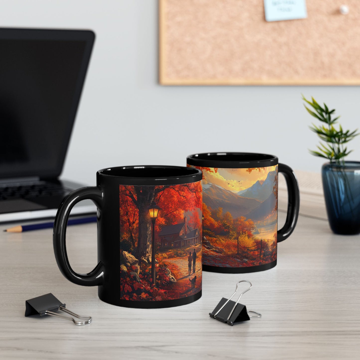 Autumn Family Walk Coffee Mug – A Cozy Journey in Nature