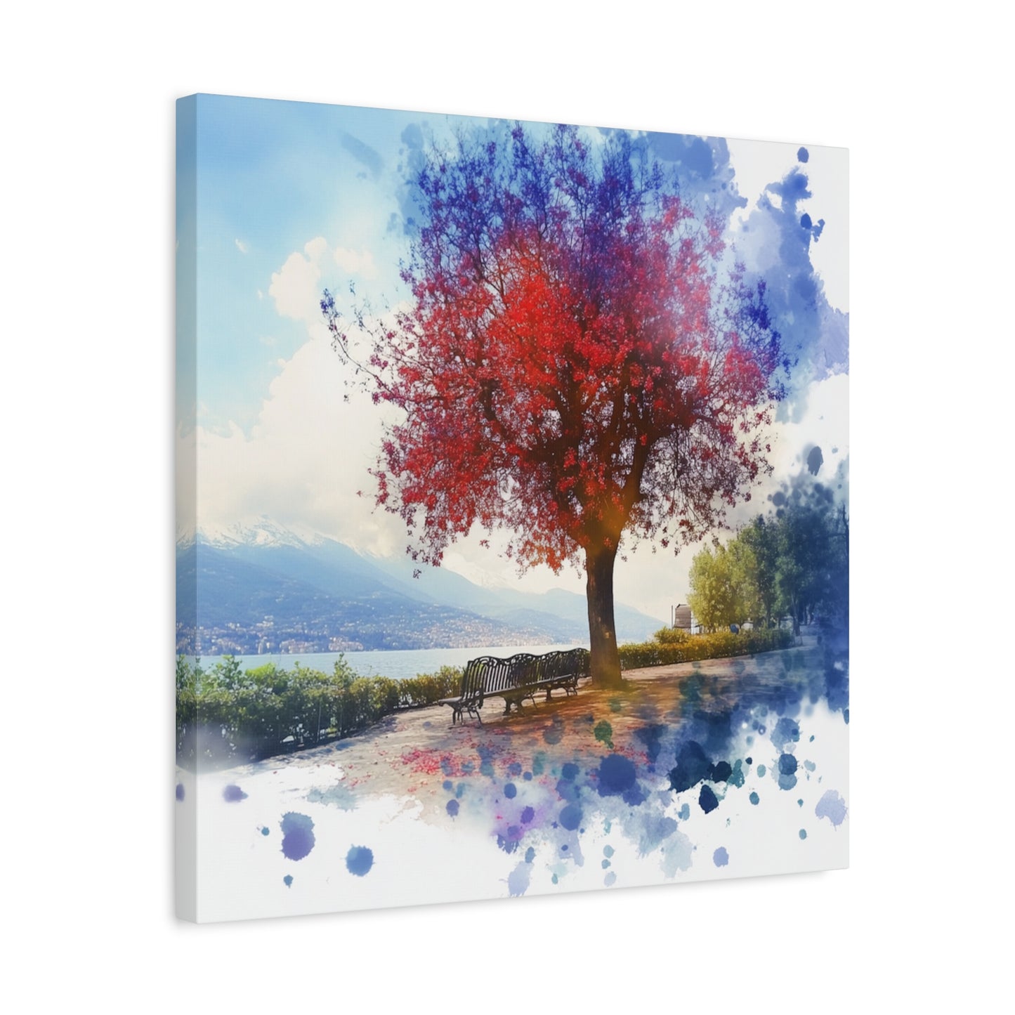 Autumn Serenity Lakeside Canvas