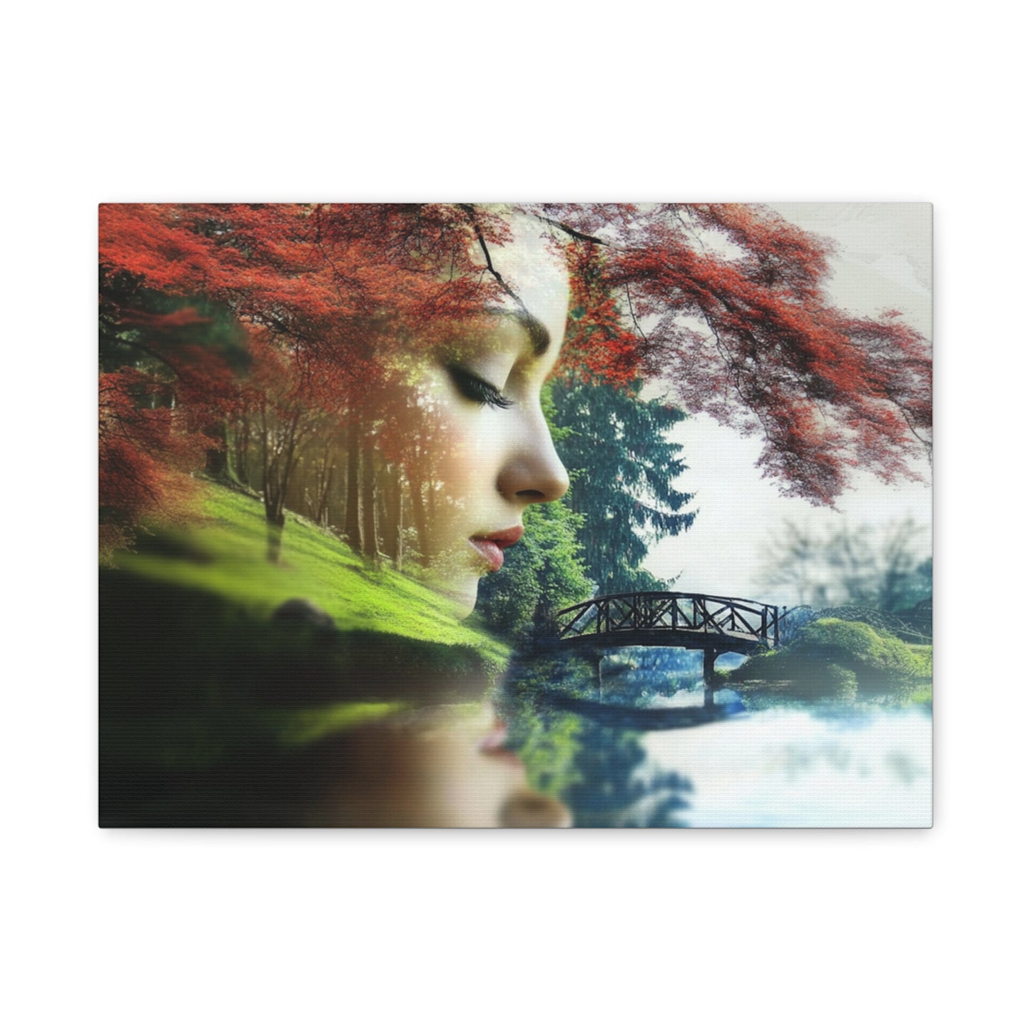 Dreamscape Serenity: Double-Exposure Canvas