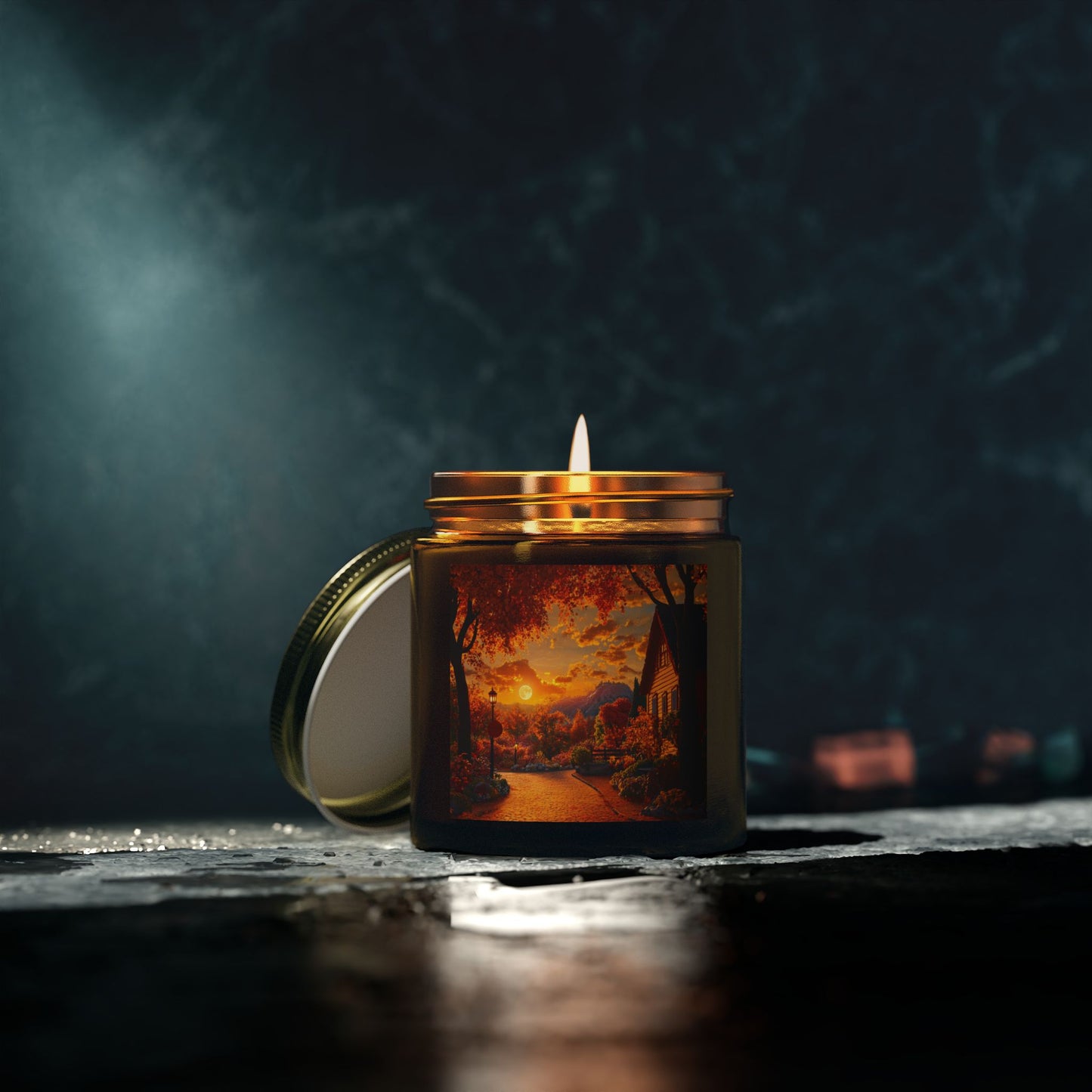 Autumn Serenity Candle – A Peaceful Scene