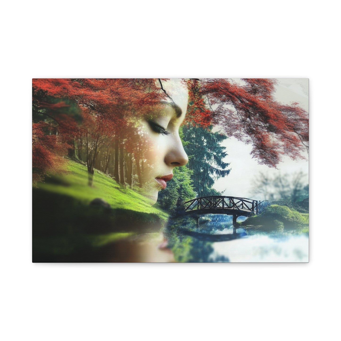 Dreamscape Serenity: Double-Exposure Canvas