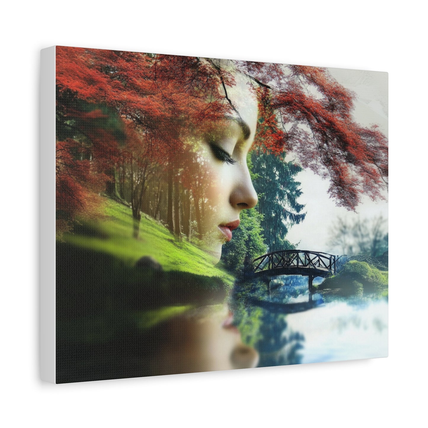 Dreamscape Serenity: Double-Exposure Canvas