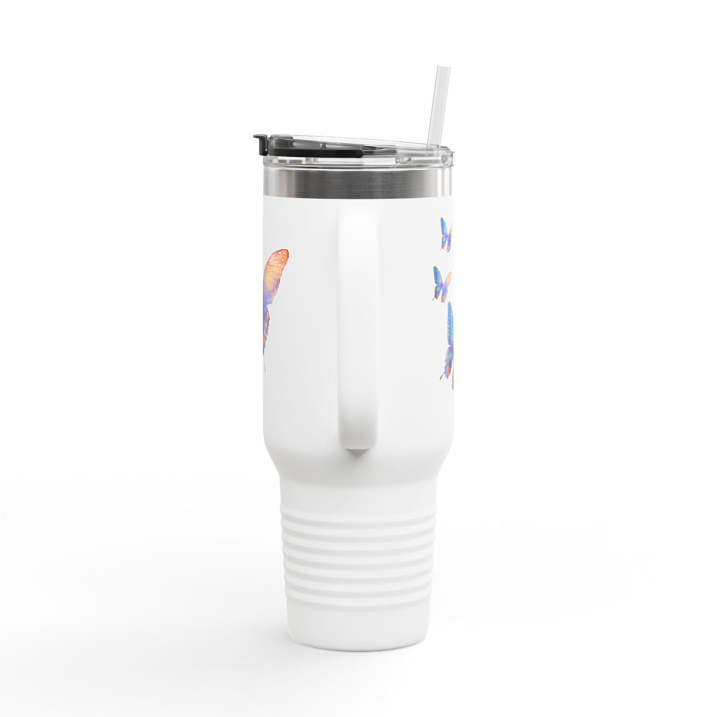 40oz Travel Mug - Watercolor Butterflies