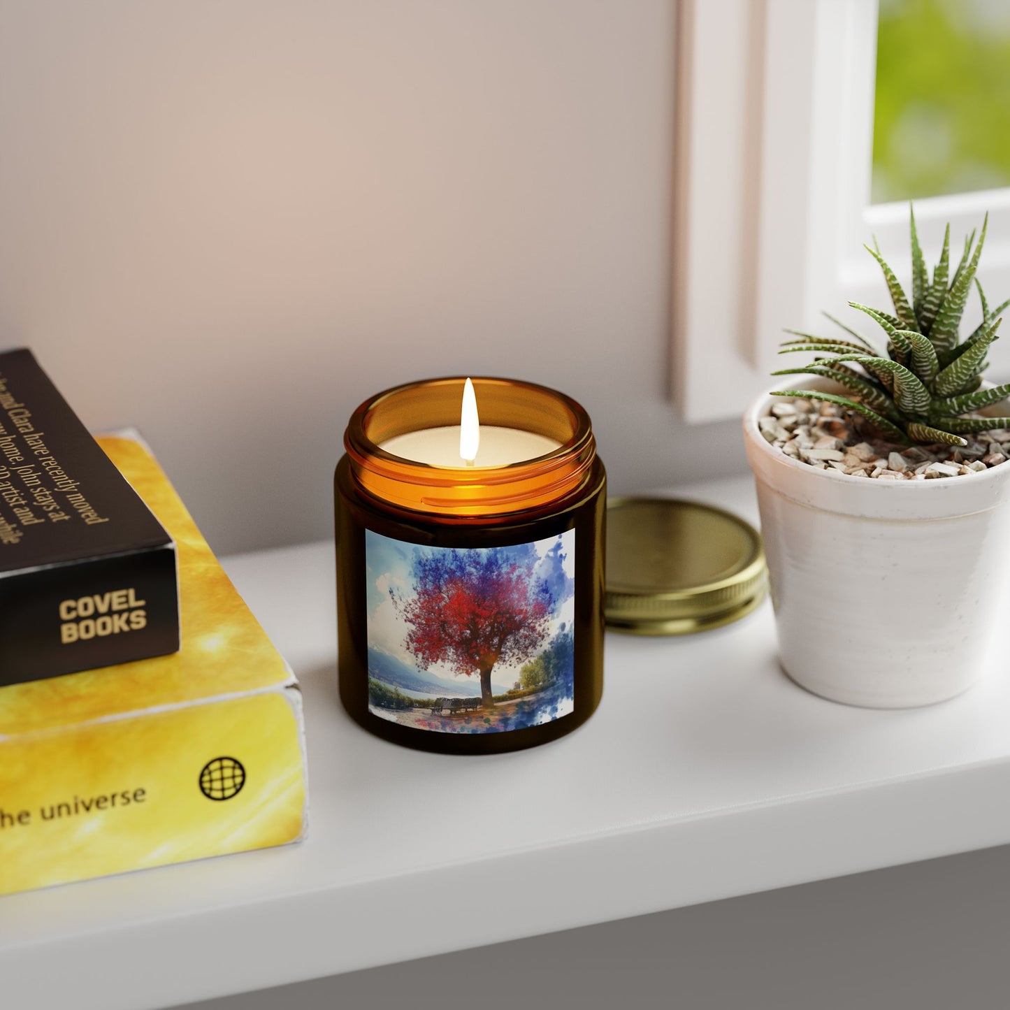 Hand-Poured Scented Candle: Tranquil Autumn Lakeside