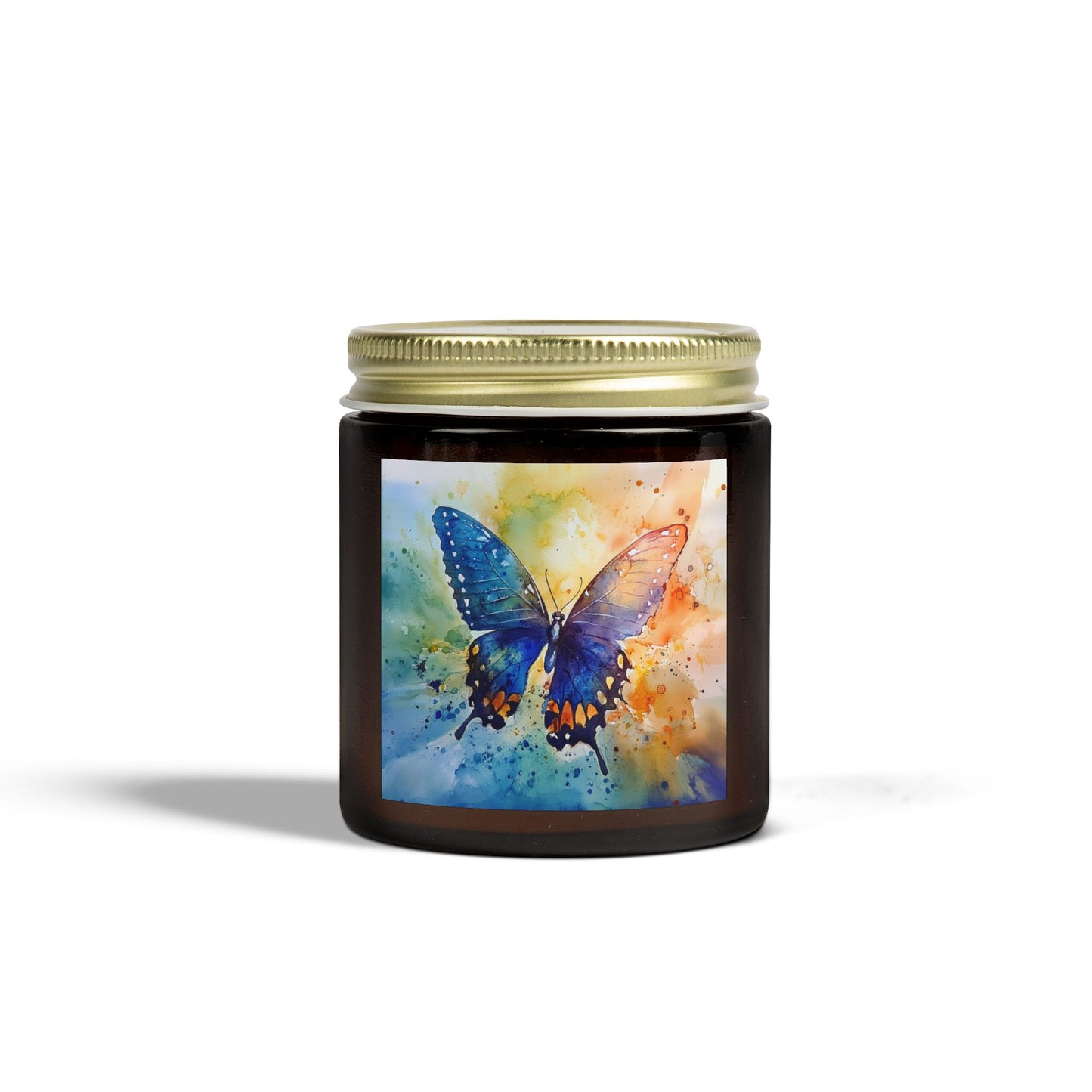 Elegant Watercolor Butterfly Candle – A Touch of Nature's Grace