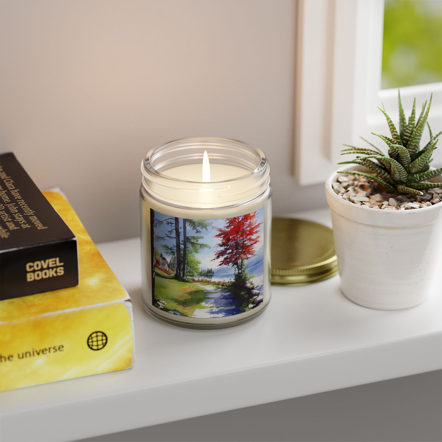 Hand-Poured Scented Candle: Serene Lakeside Escape