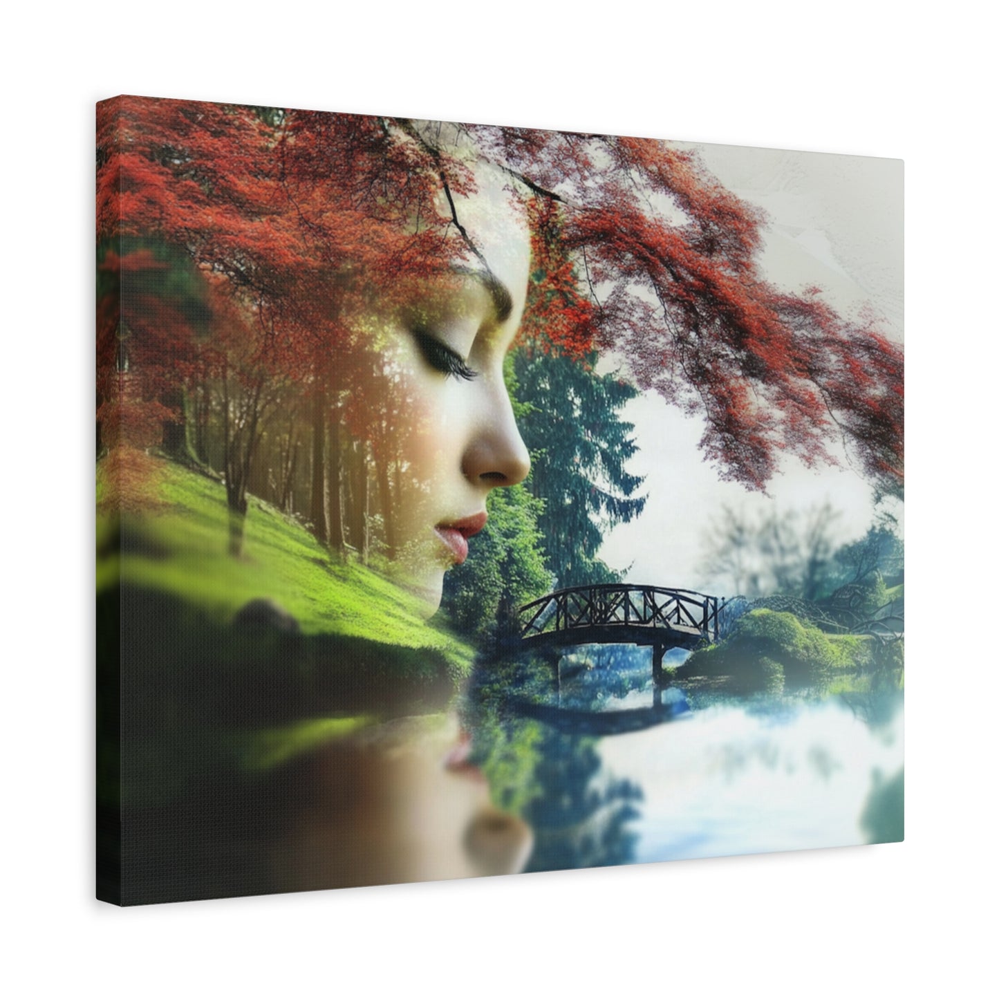 Dreamscape Serenity: Double-Exposure Canvas