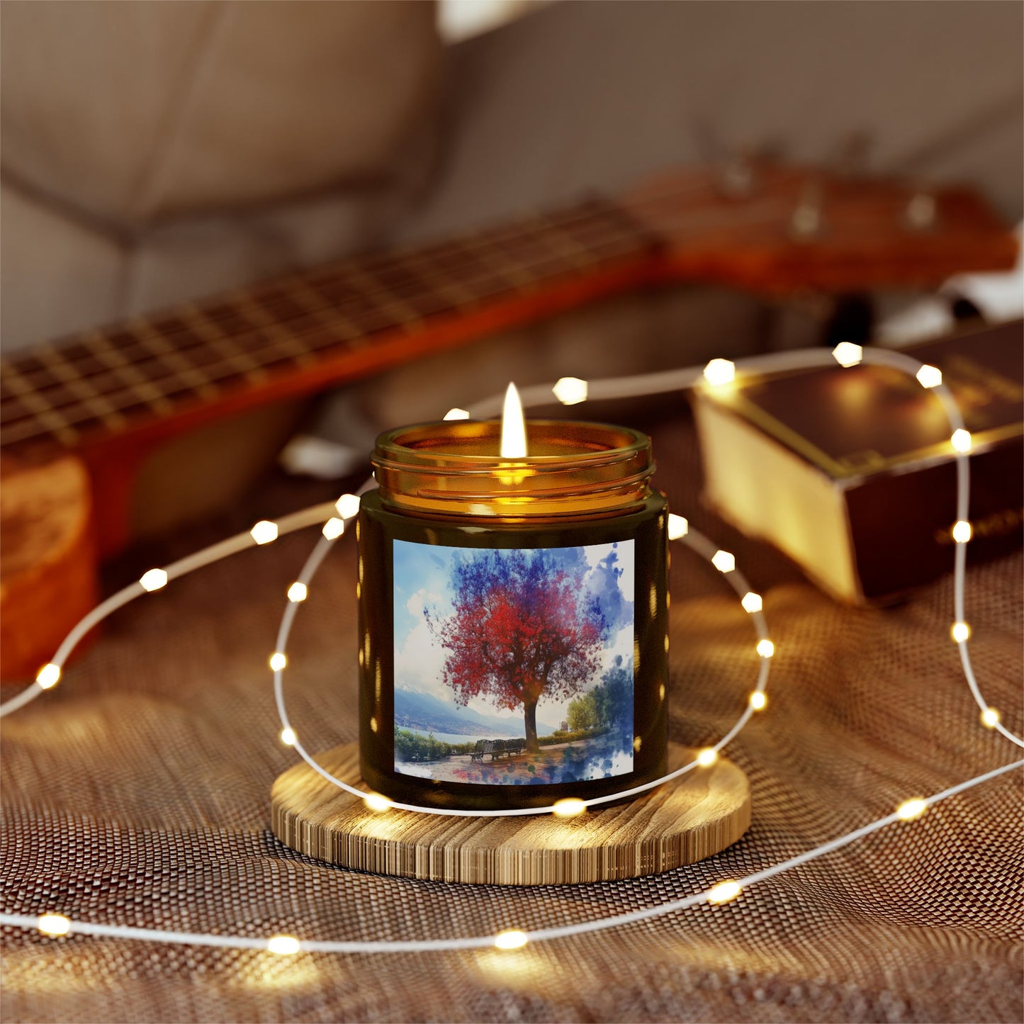 Hand-Poured Scented Candle: Tranquil Autumn Lakeside