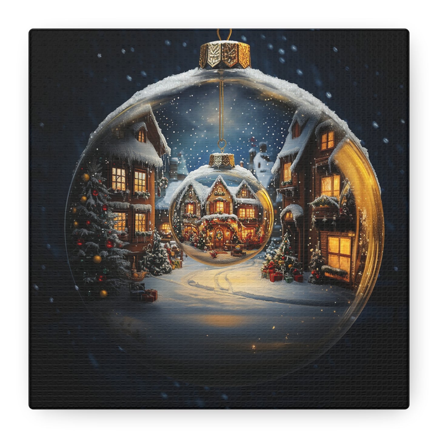 A World Within: Double-Ornament Christmas Canvas