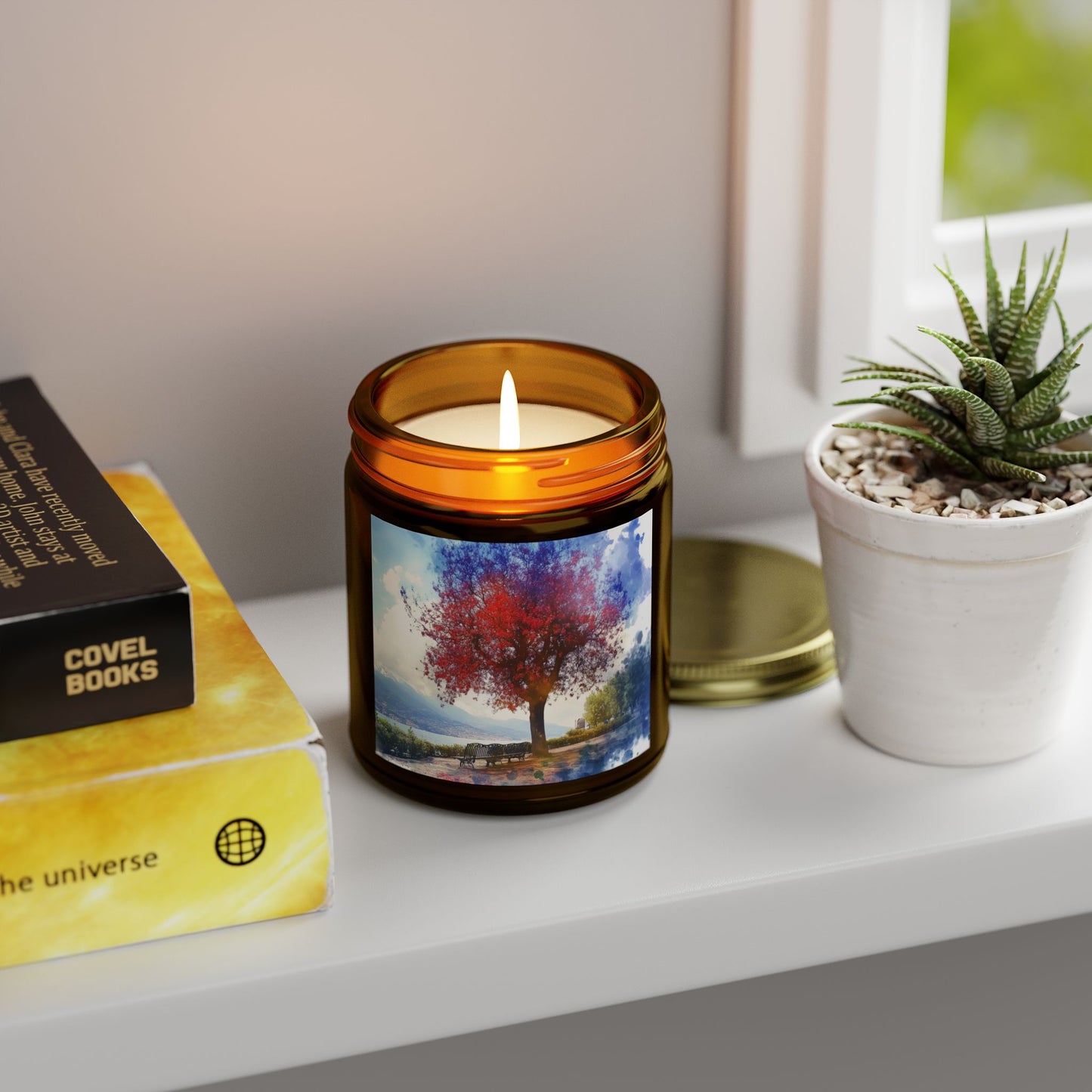 Hand-Poured Scented Candle: Tranquil Autumn Lakeside