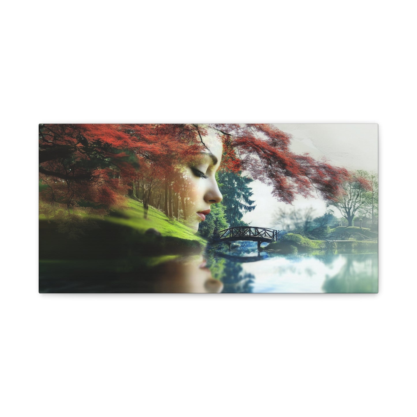 Dreamscape Serenity: Double-Exposure Canvas