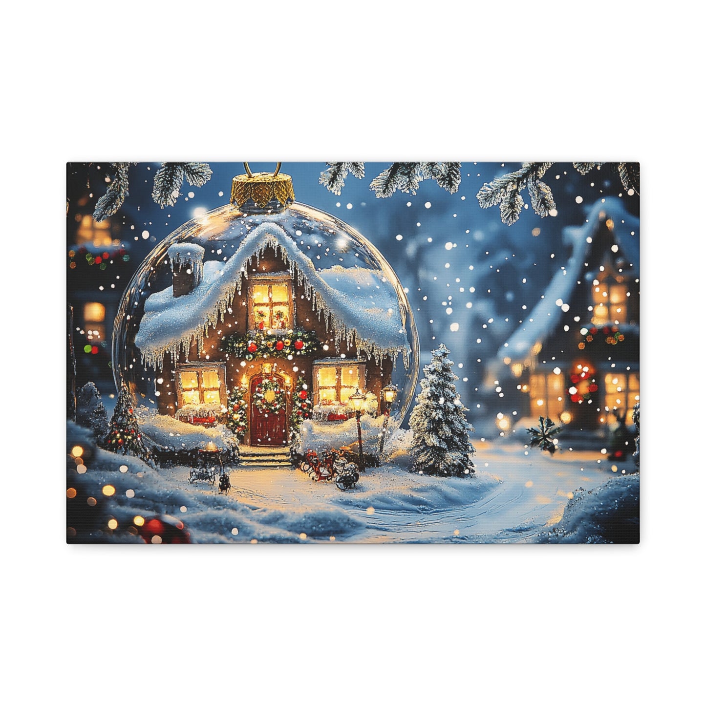 Snow Globe Winter Wonderland Canva: Capture the Magic of Christmas!