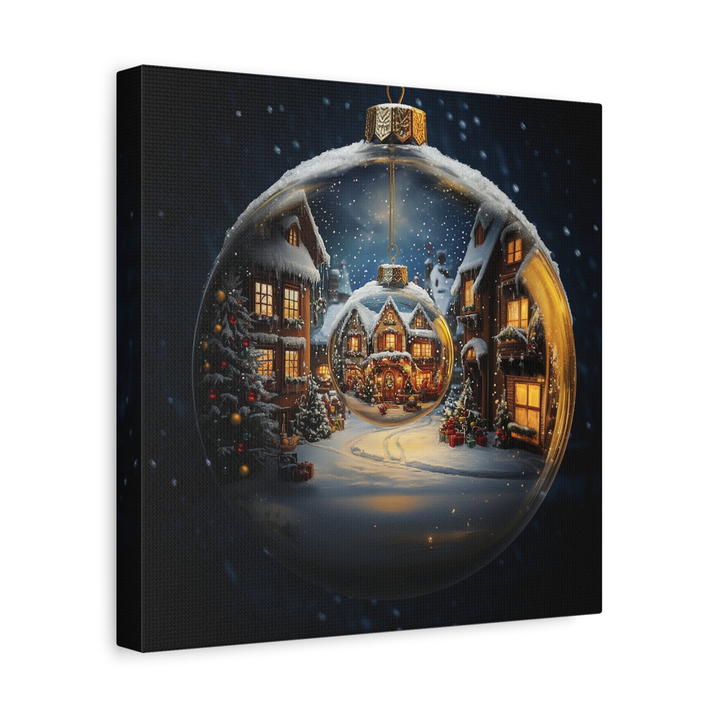 A World Within: Double-Ornament Christmas Canvas