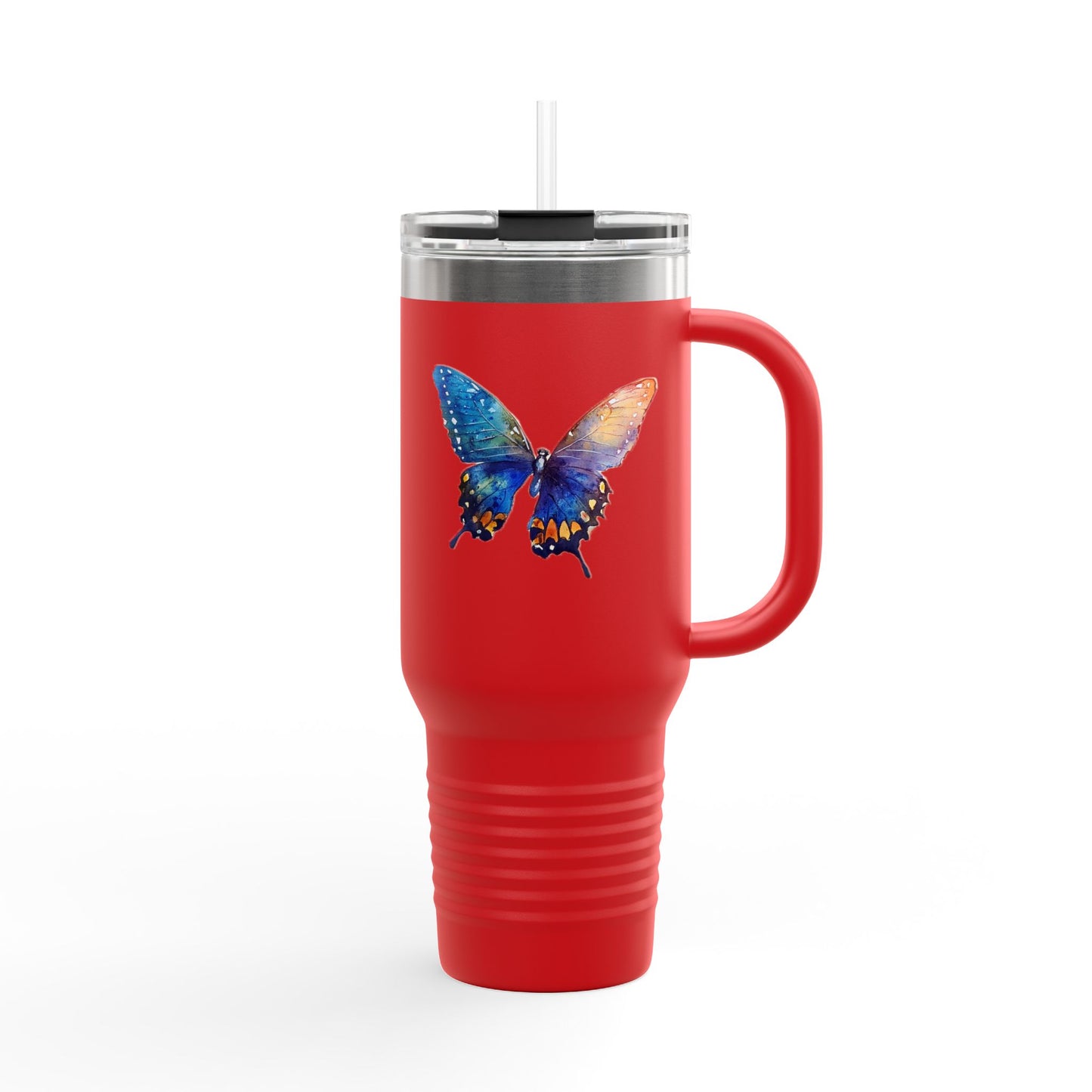 40oz Travel Mug - Watercolor Butterflies