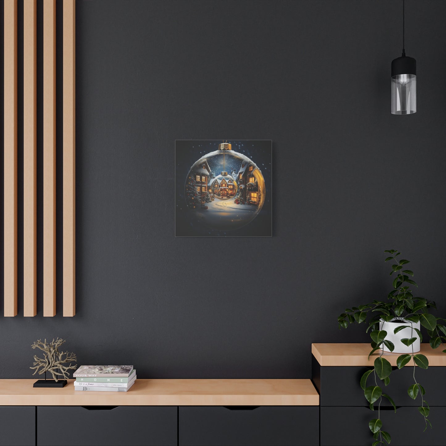 A World Within: Double-Ornament Christmas Canvas