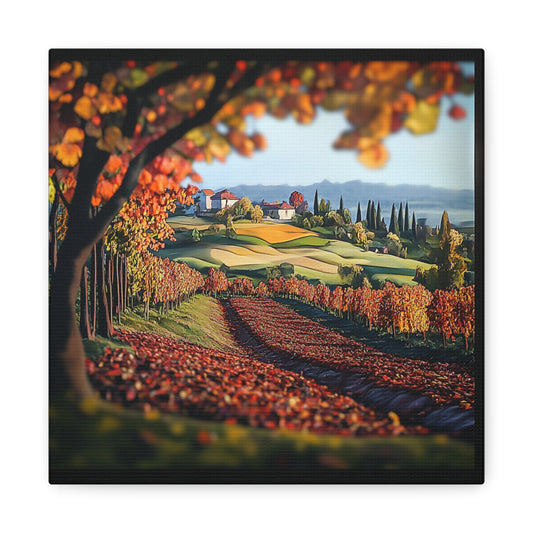 Italian Vineyard Glow Canvas – Evoke the Beauty of Piedmont and Tuscany