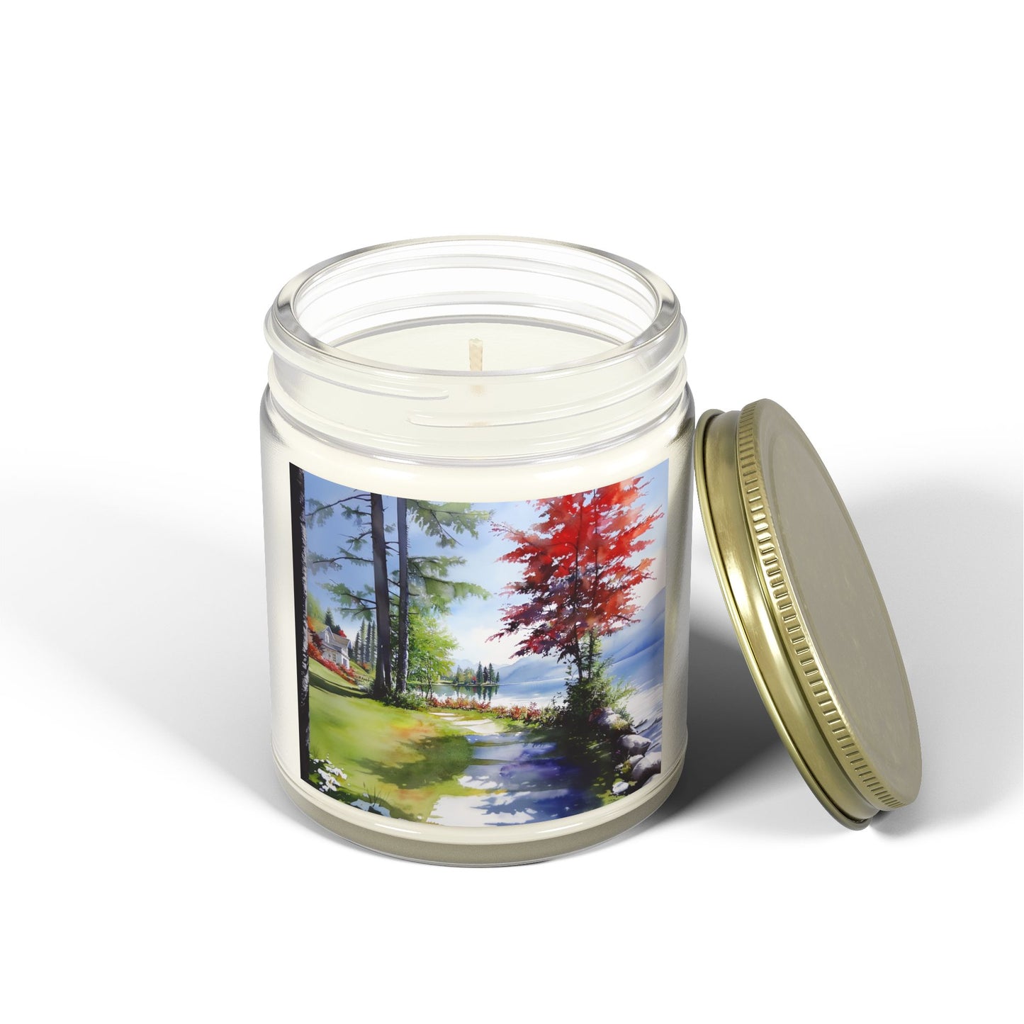 Hand-Poured Scented Candle: Serene Lakeside Escape