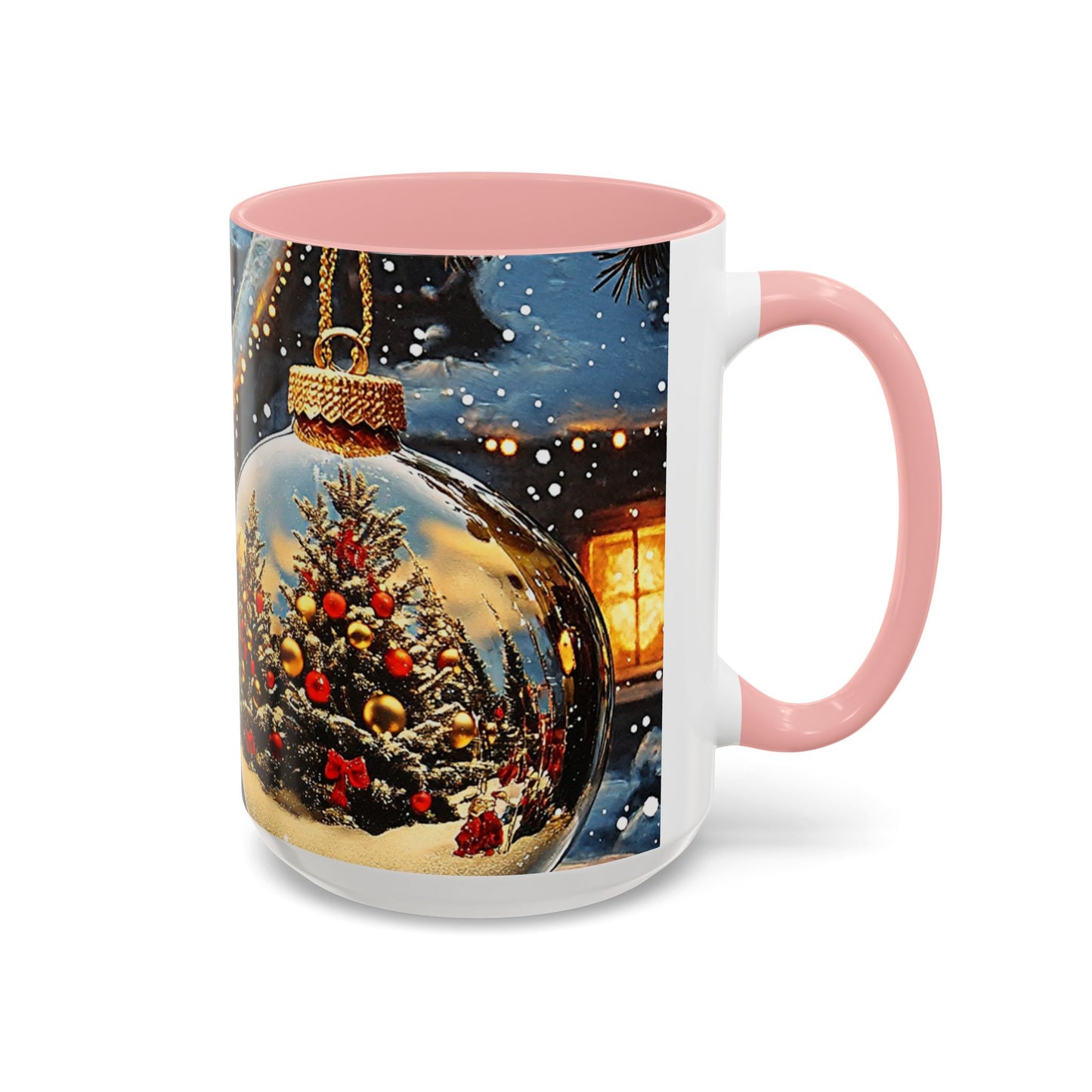 Festive Reflection of Christmas Trees - Ceramic Mug